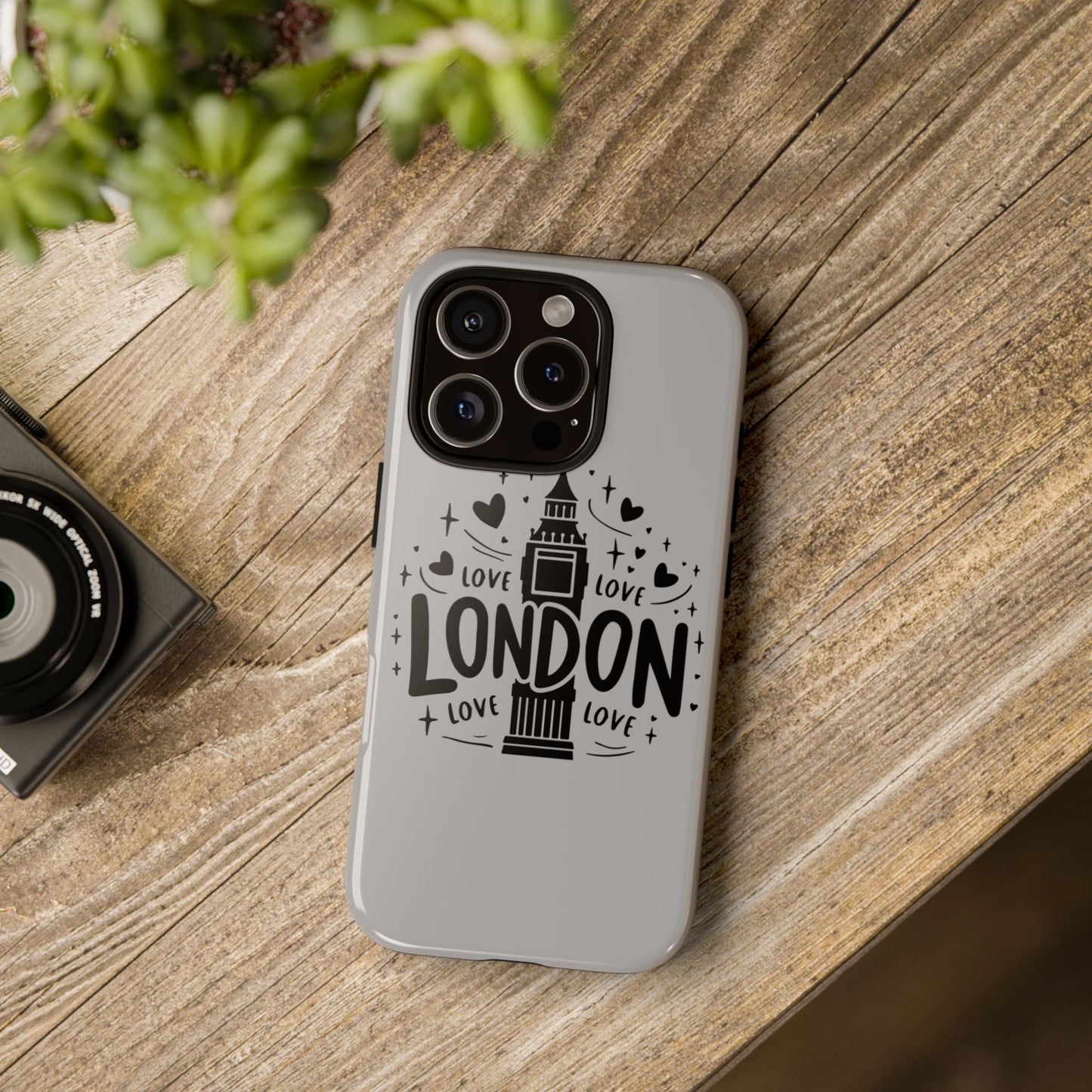 London Love Phone Case, Tough Cases, Stylish Phone Accessories, Unique Gift for Travelers, London Souvenir, Love Design