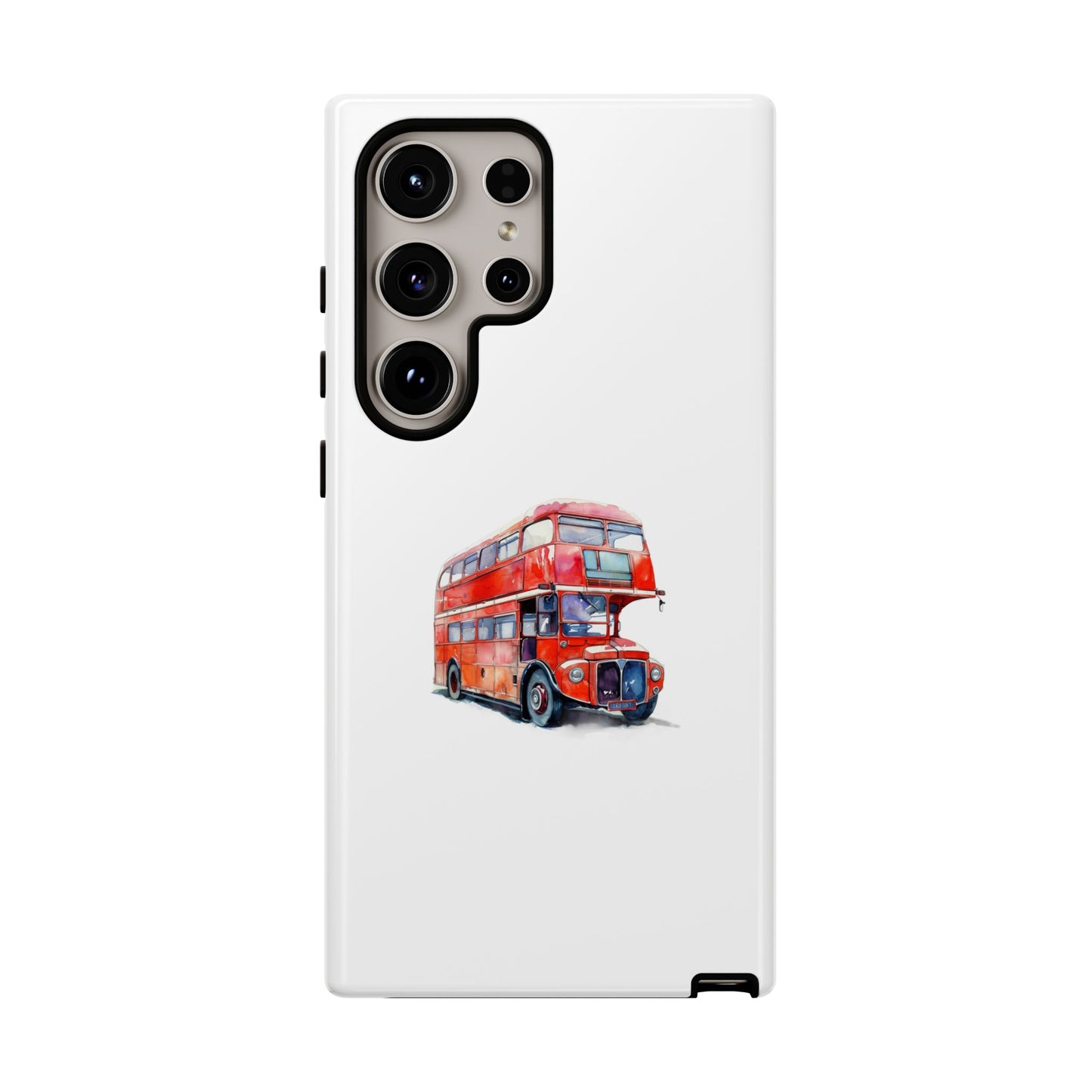Vintage Red Double-Decker Bus Phone Case - Tough & Stylish