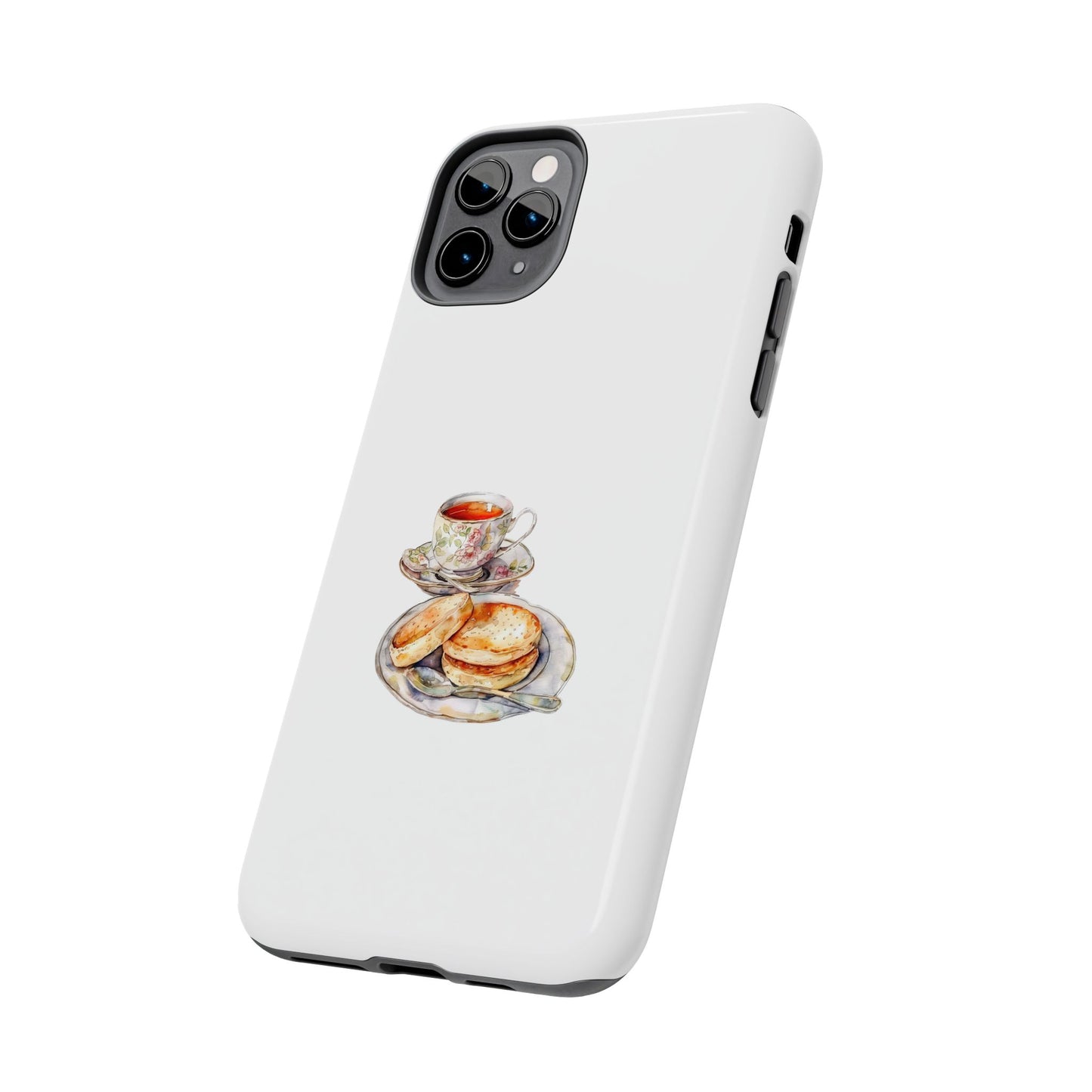 Tea Time Tough Phone Case - Vintage Style Design for Tea Lovers