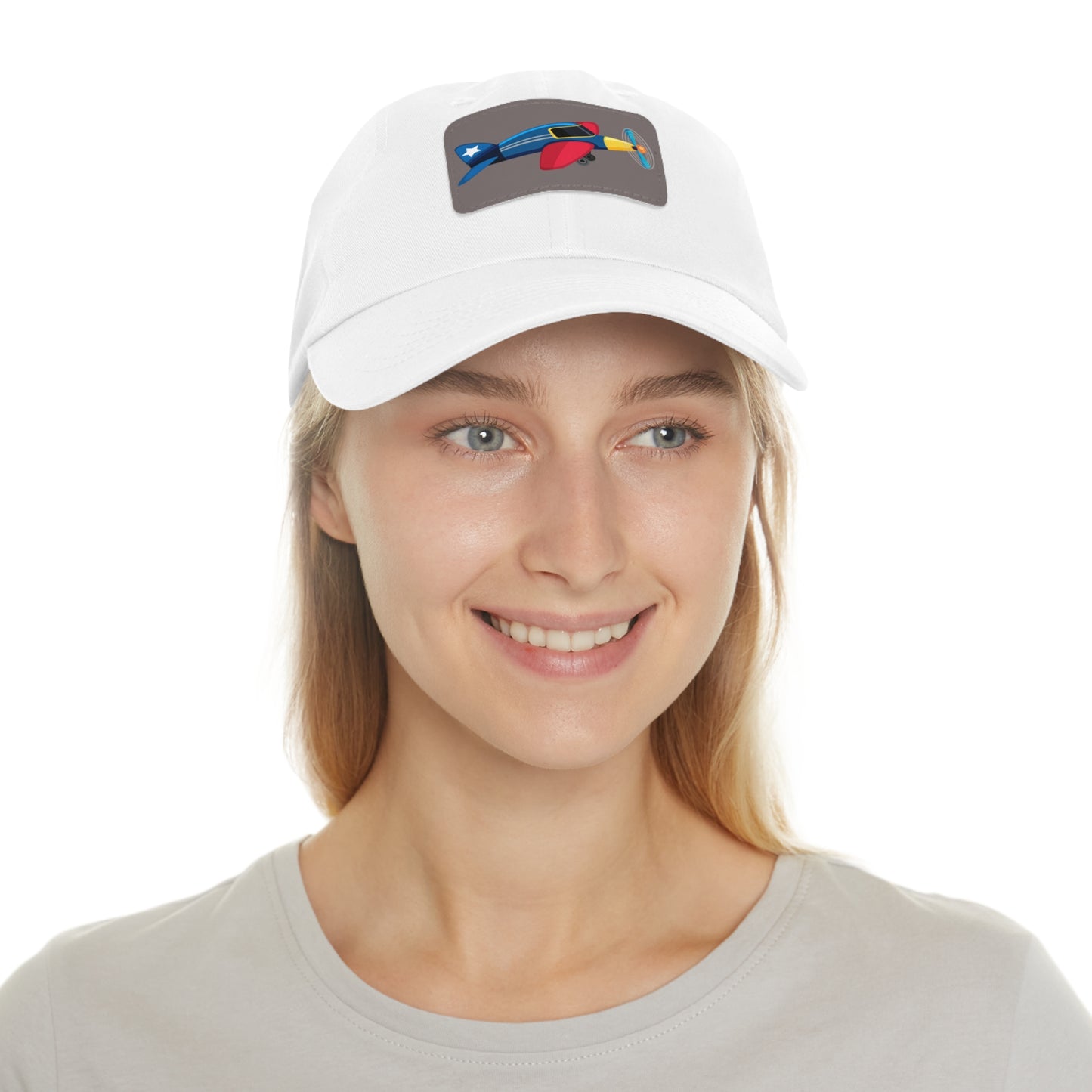 Vintage Airplane Dad Hat with Leather Patch, Gift for Dad, Aviation Lover, Birthday Present, Casual Fashion