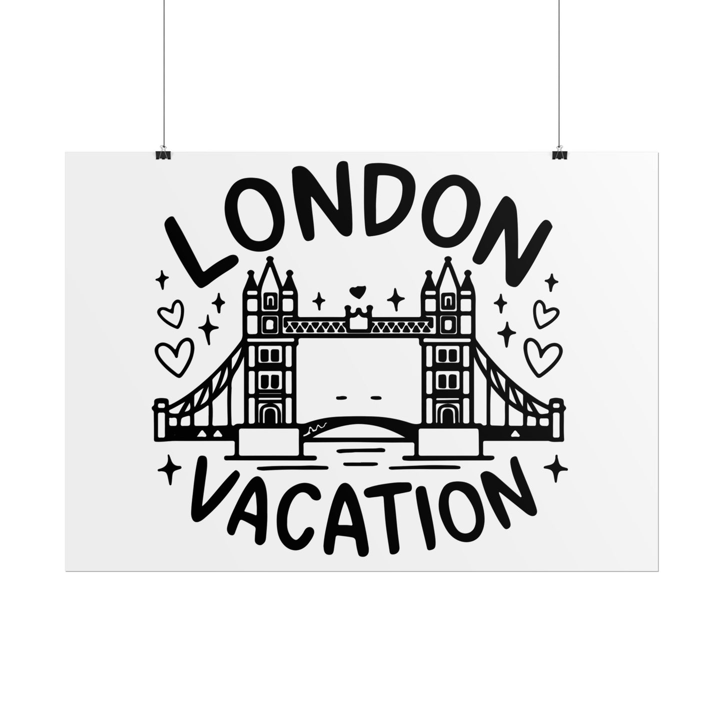 London Vacation Rolled Poster - Travel Decor for Home, Wall Art Print, Gift for Travelers, London Artwork, Holiday Gift Idea