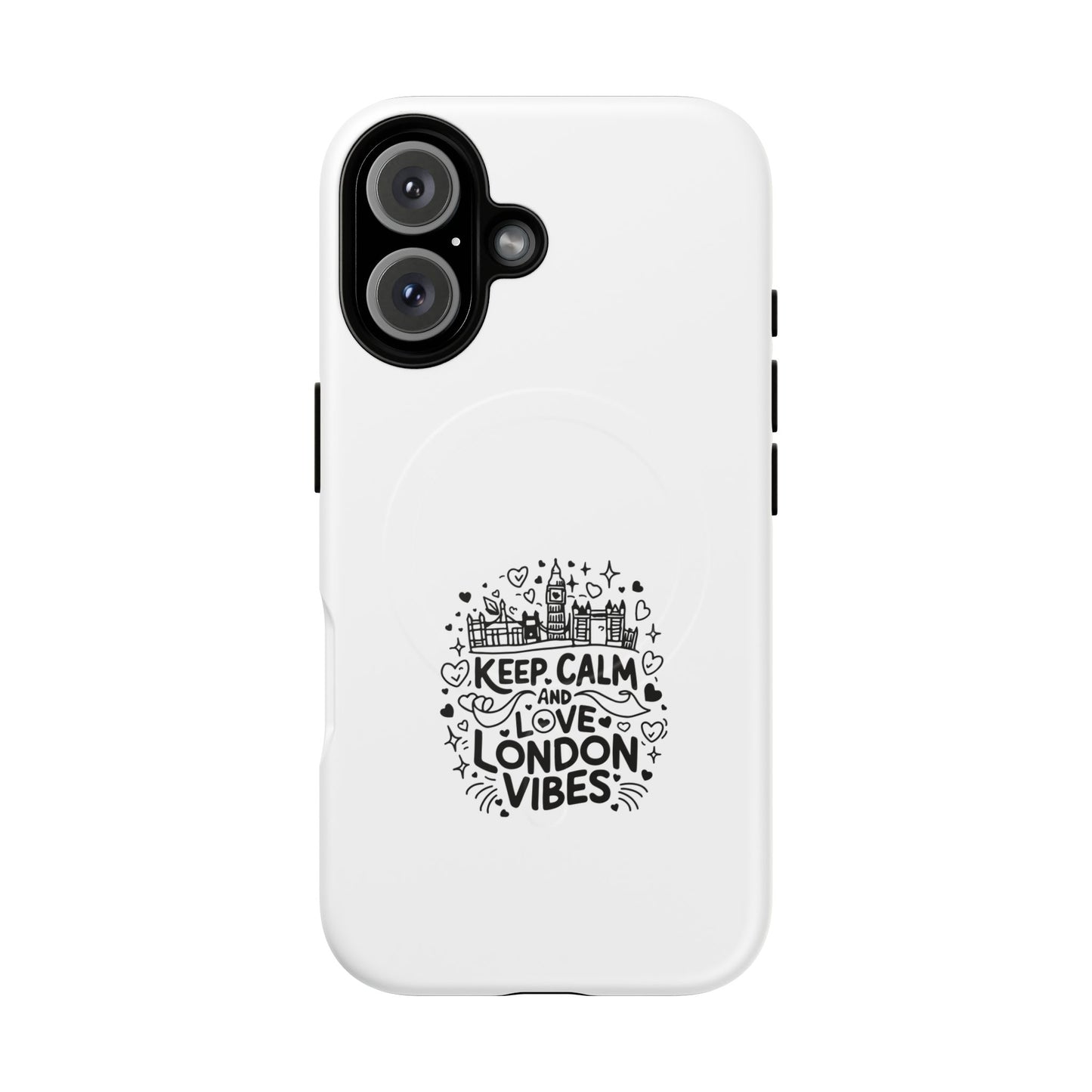 Keep Calm London Vibes Magnetic Phone Case, Stylish Cell Phone Protector, Unique Gift for Travelers, Urban Aesthetic, Holiday Gift