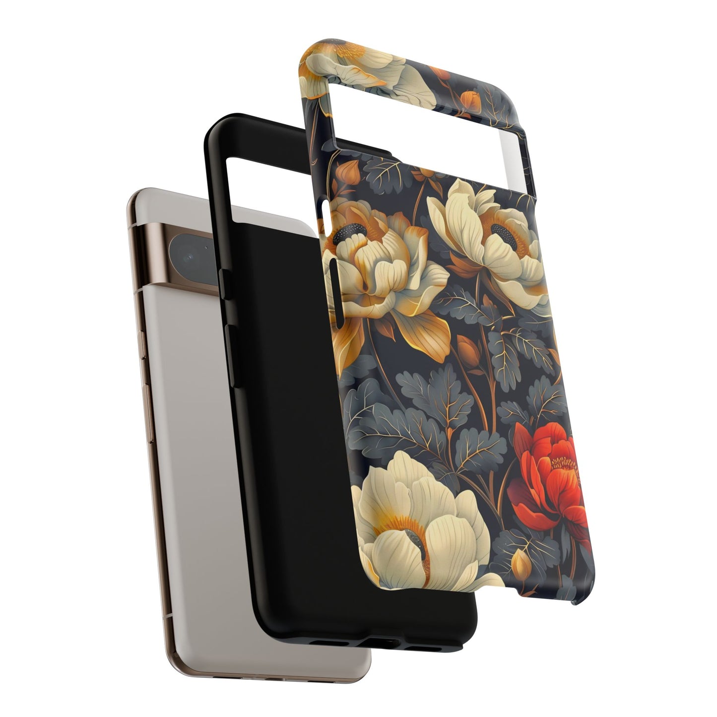Floral Phone Case - Tough Cases, Stylish Mobile Cover, Flower Design, Holiday Gift, Trendy Accessory, Eco-Friendly Case