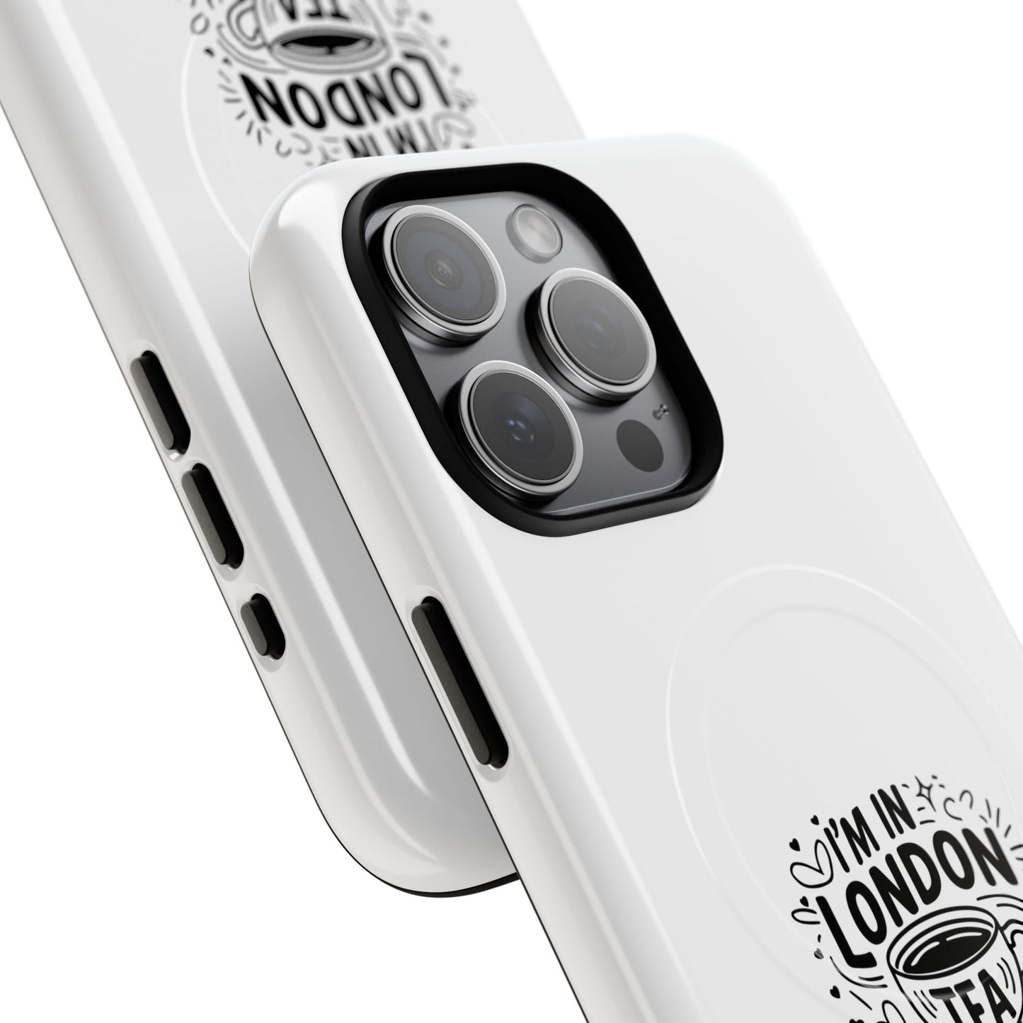 Magnetic Phone Case with London Tea Design, Tough Mobile Cover, Gift for Tea Lovers, Travel Accessory, Unique Phone Protector