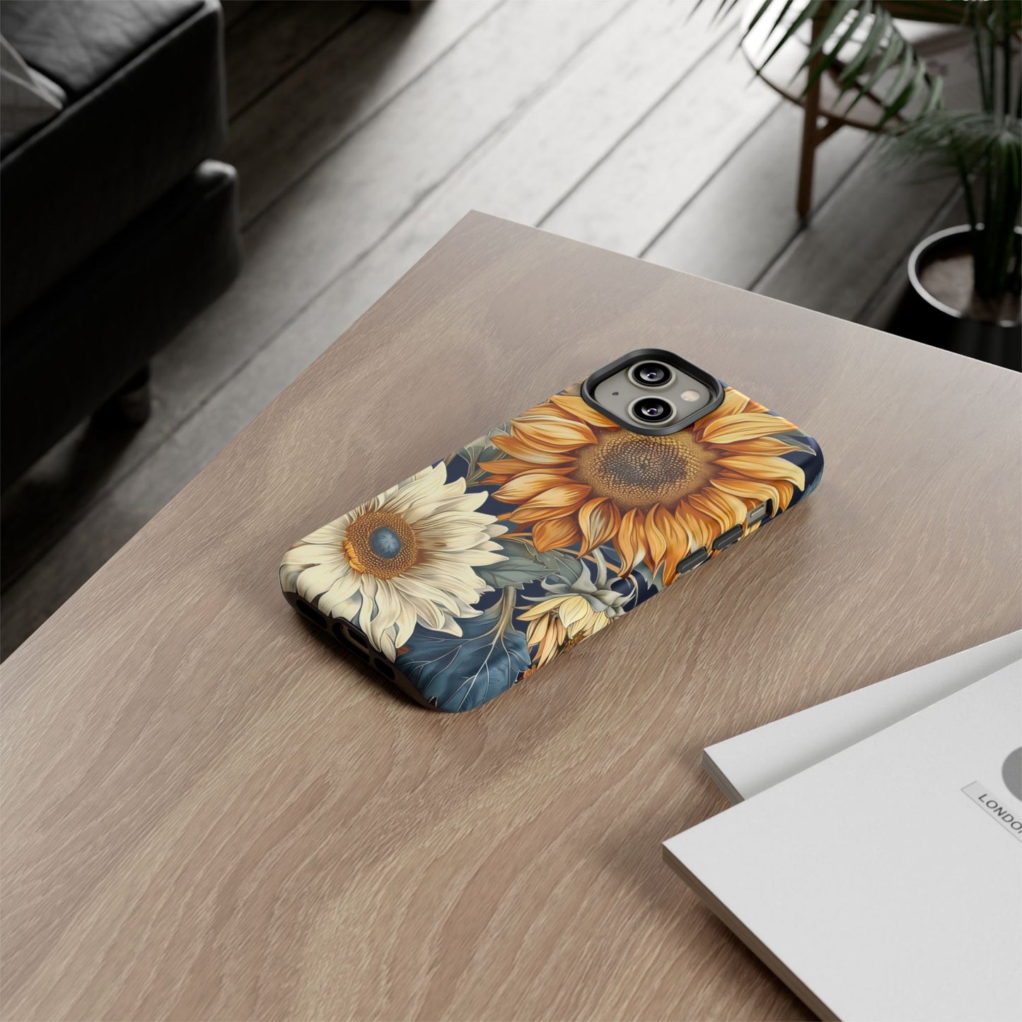 Sunflower Phone Case, Floral Tough Phone Cover, Gift for Nature Lovers, Phone Accessories, Sunflower Gifts