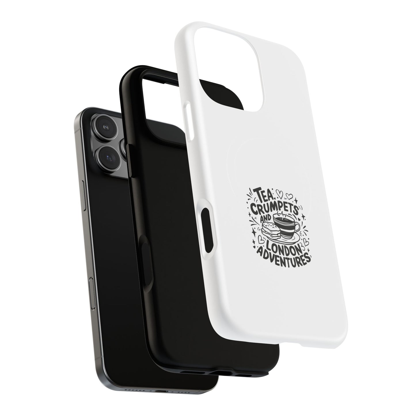 Magnetic Phone Case - Tea, Crumpets, and London Adventures, Unique Gift for Travelers, Phone Accessory, Fun Case for iPhone