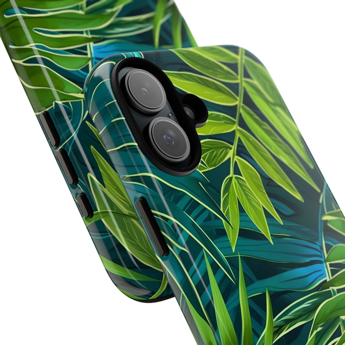 Tropical Phone Case - Durable Green Leaf Design, Eco-Friendly Gift, Trendy Accessory, Nature Lover's Case, Summer Vibes