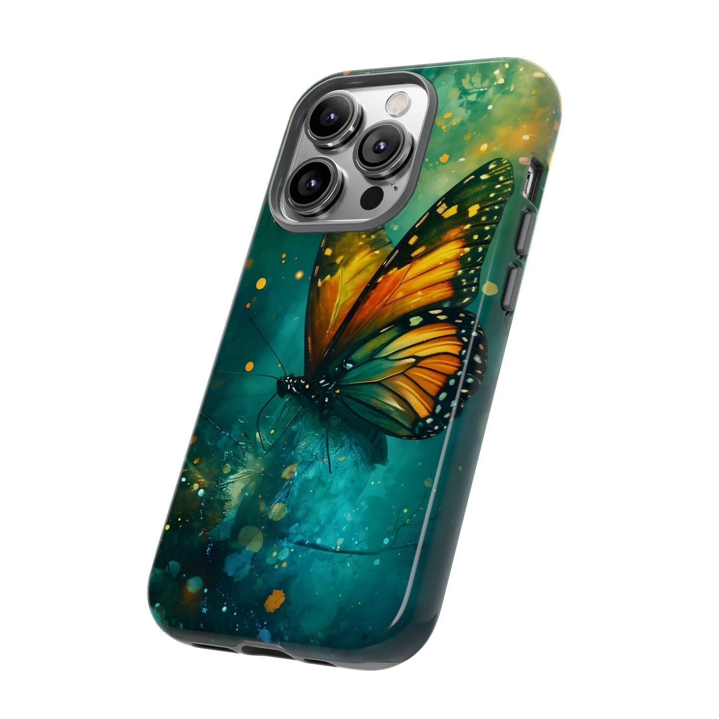 Colorful Butterfly Phone Case, Tough Cases for iPhone and Samsung, Cute Tech Accessories, Nature Lovers Gift, Vibrant Floral Design