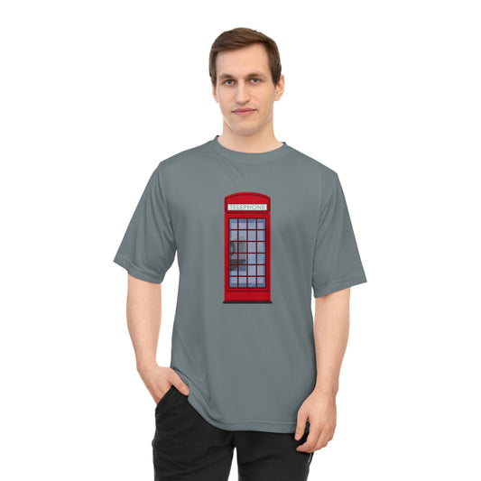 Unisex Zone Performance T-shirt - Hello from London - Iconic Red Phone Box