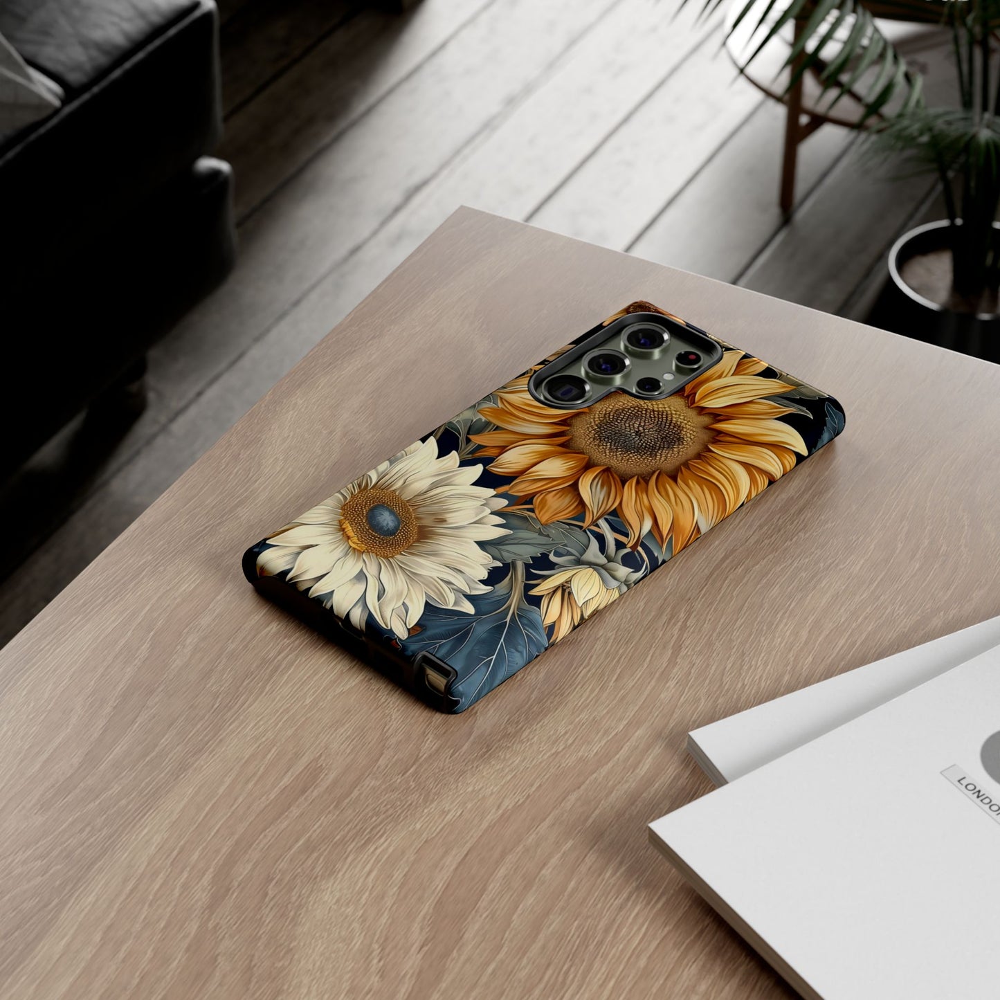 Sunflower Phone Case, Floral Tough Phone Cover, Gift for Nature Lovers, Phone Accessories, Sunflower Gifts