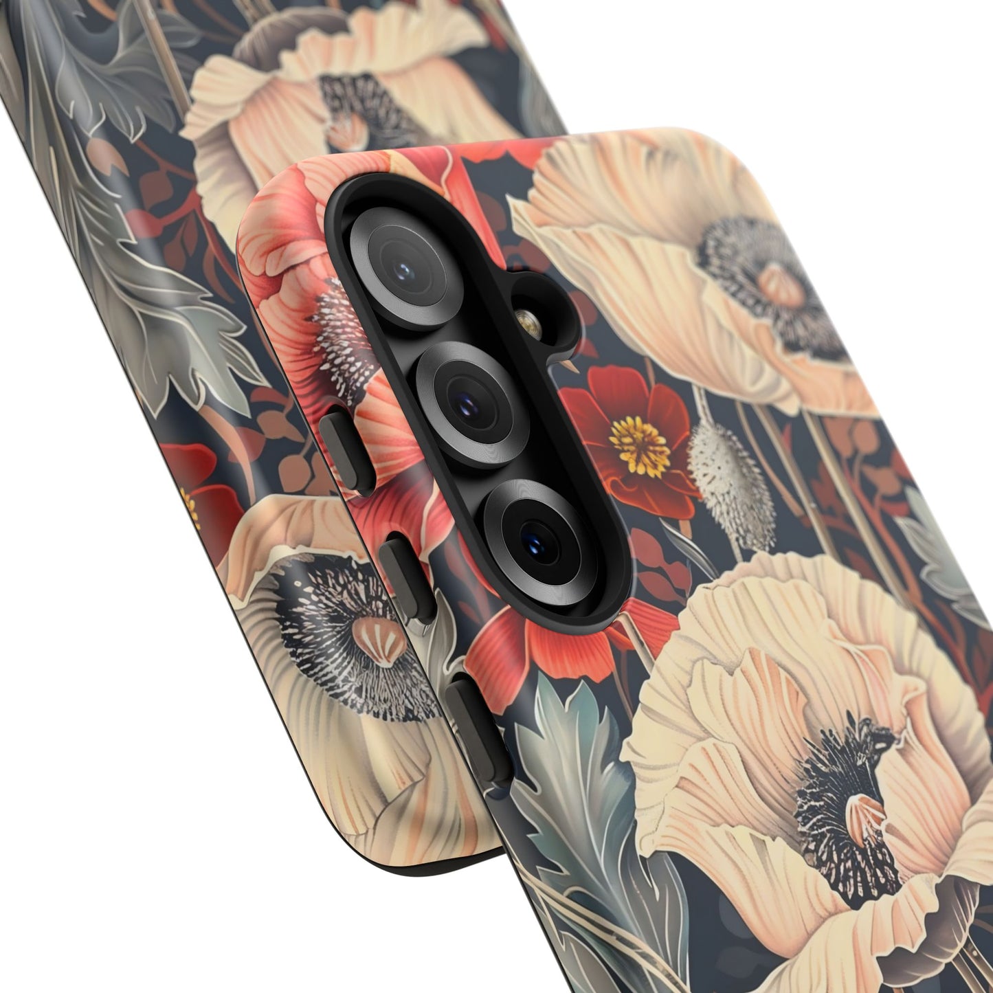 Floral iPhone Case, Tough Phone Cover, Artistic Protection, Flower Design, Unique Gift for Her, Phone Accessory, Trendy Tech