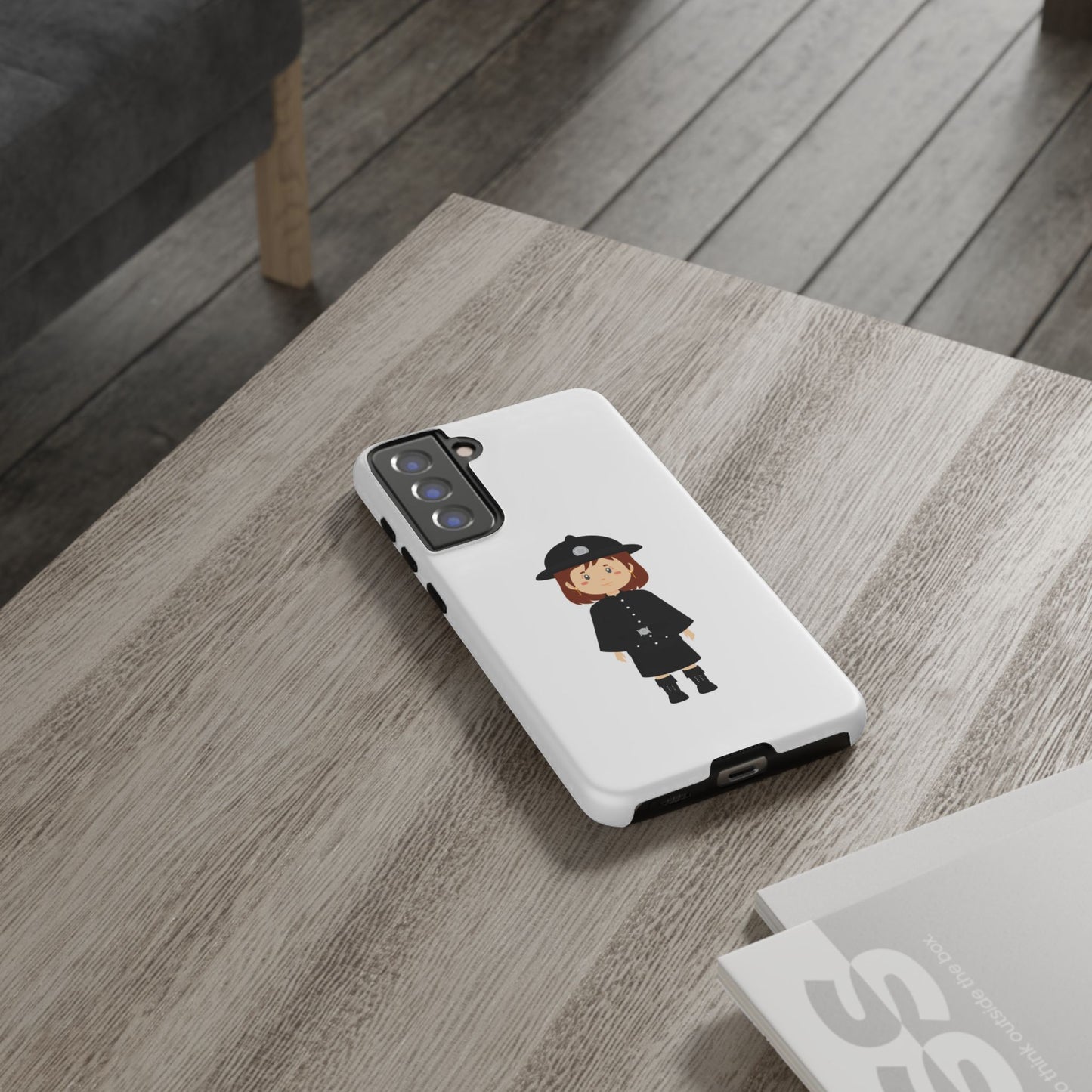 Cute Police Officer Phone Case, Tough Protective Cover, Gifts for Police Lovers, Customizable Phone Case, Unique Design