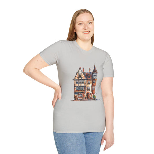Unisex Softstyle T-Shirt - From Thatched Roofs to Stone Walls - British Village Houses