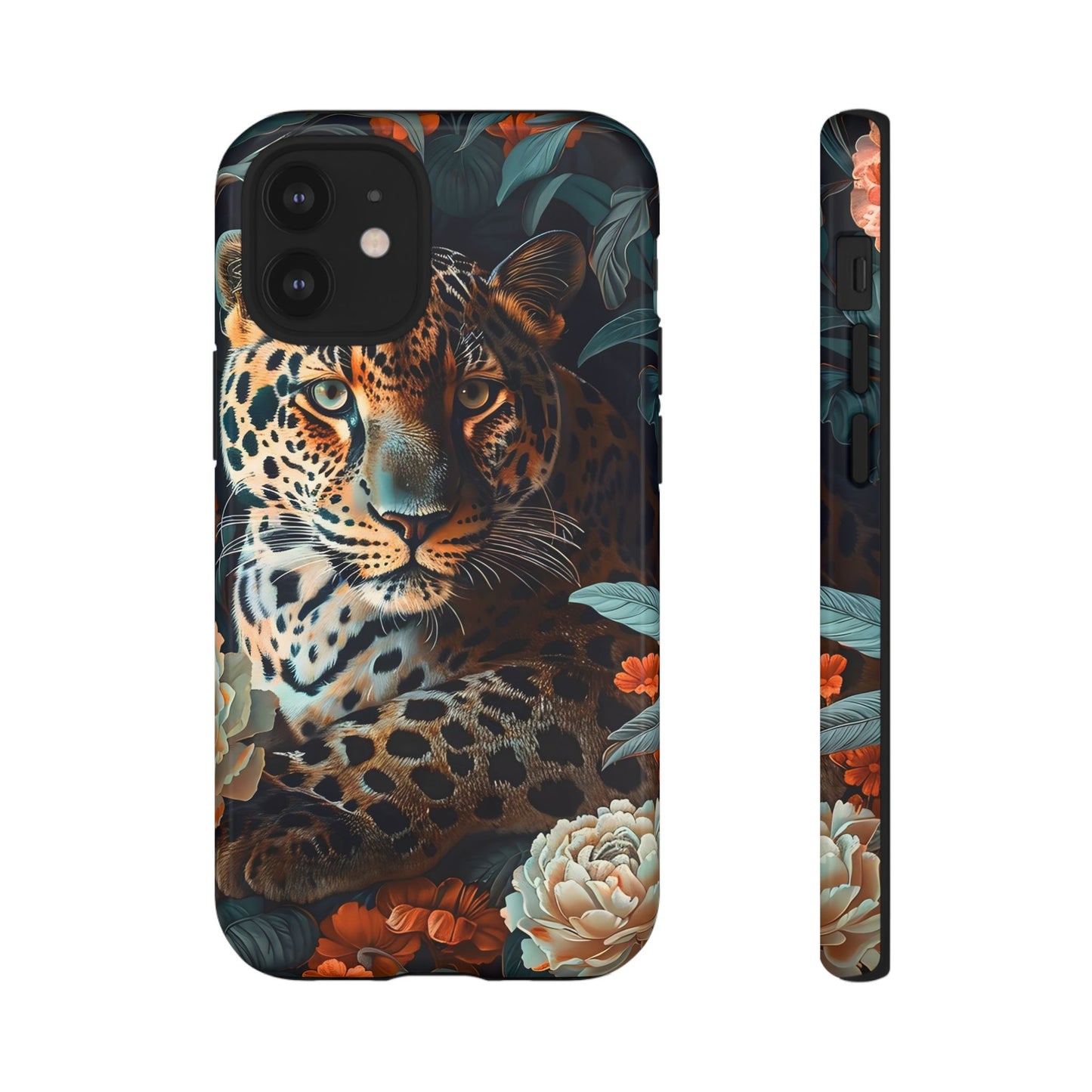 Wildlife Phone Case with Leopard Design | Tough Cases, Animal Prints, Floral Phone Cover, Gift for Nature Lovers, Unique Phone Accessories