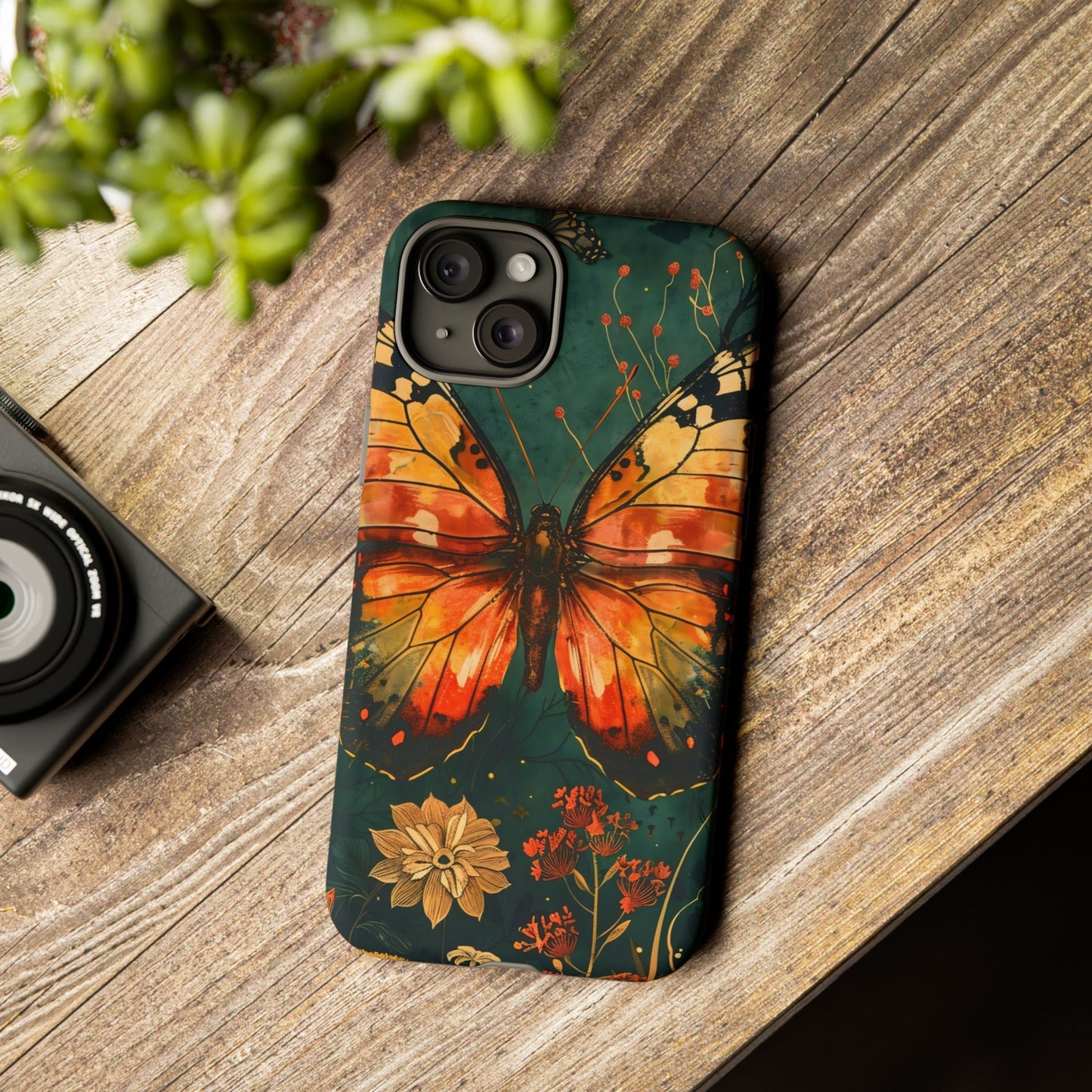 Butterfly Phone Case – Tough Cases for Nature Lovers, Floral Design, Butterfly Art, Unique Gift, Eco-Friendly Protection