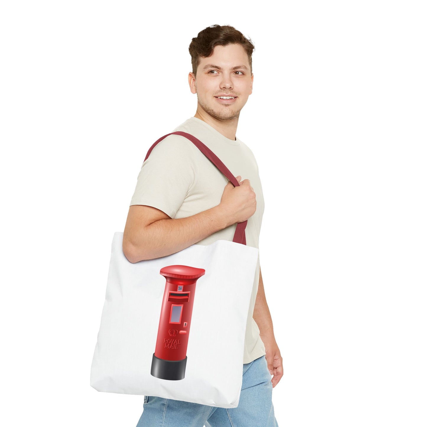 Vintage Post Box Tote Bag, Perfect for Postage Lovers, Everyday Use, Gift Idea for Holidays, Eco-Friendly Carryall