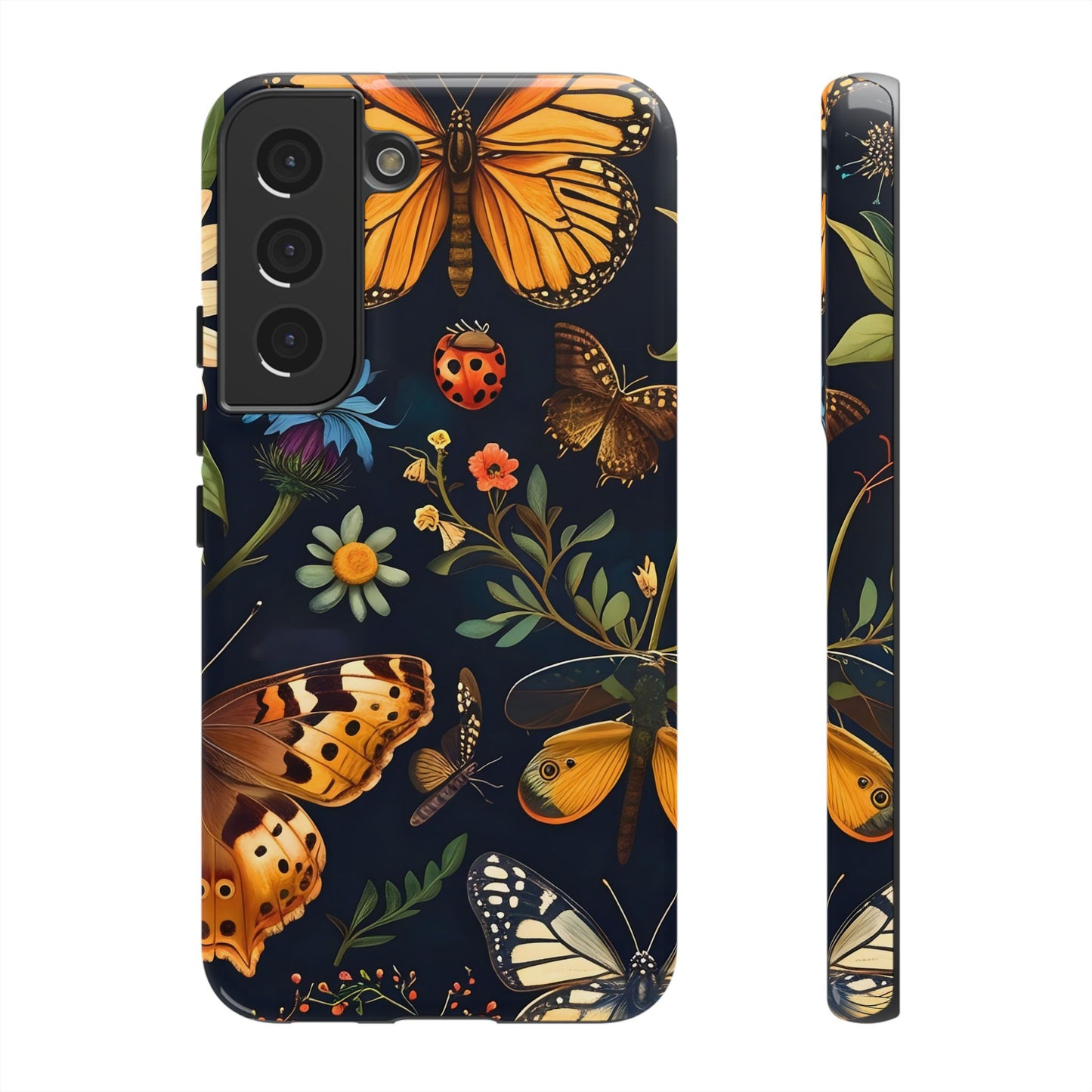 Nature-Inspired Phone Case | Floral Butterfly Design, Tough Phone Cover, Gift for Nature Lovers, Cute Butterfly Case, Home Decor