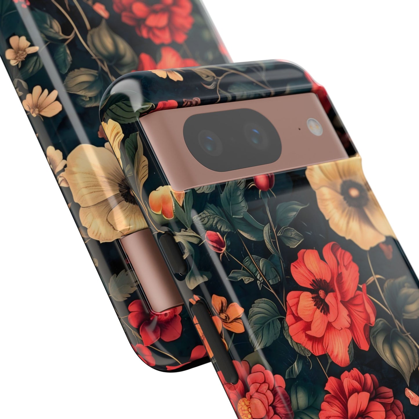 Floral Phone Case, Tough Cases, Flower Motif, Protective Cover, Gift for Her, Floral Design, Spring Accessory