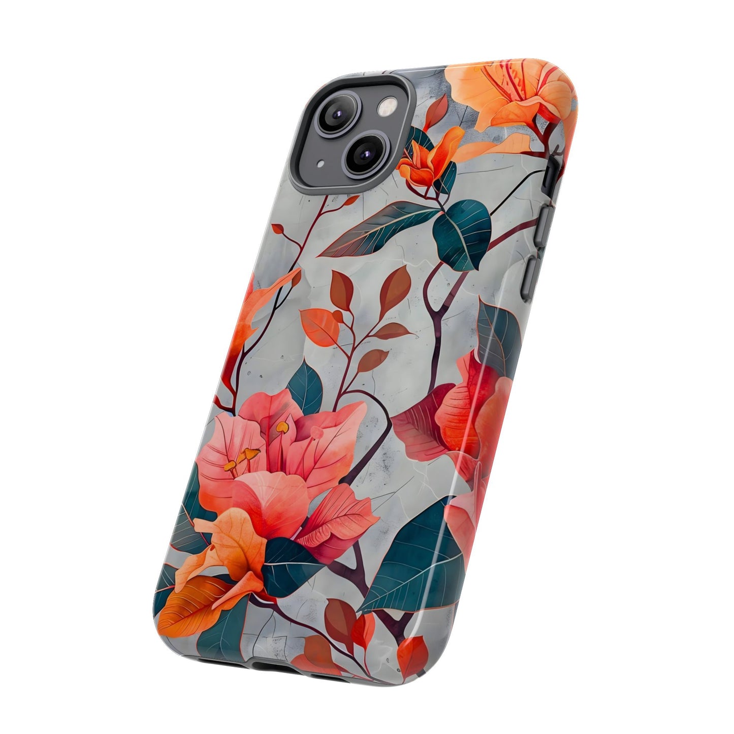Floral Phone Case, Tough Cases, Flower Power, Gift for Her, Decorative Phone Cover, Trendy Accessories, Everyday Style