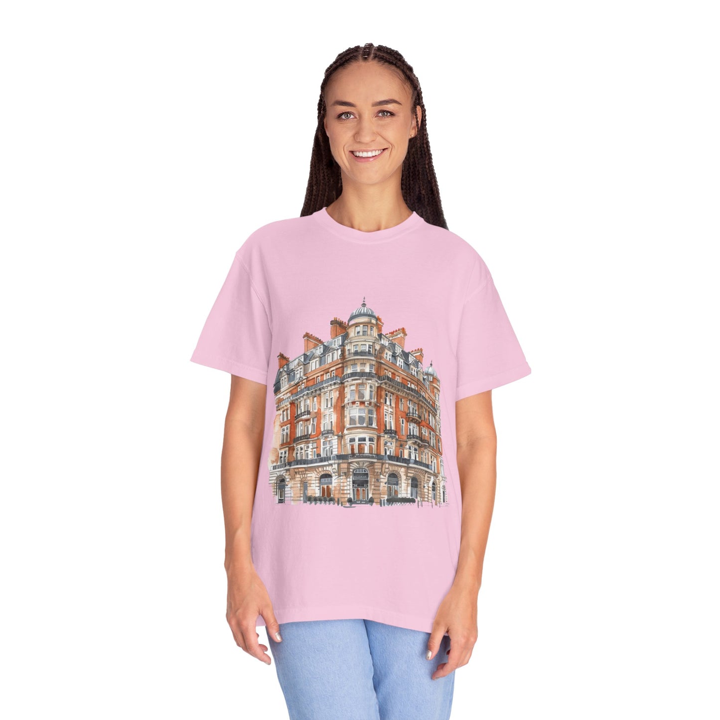Unisex Garment-Dyed T-shirt - Vintage British Historic Building