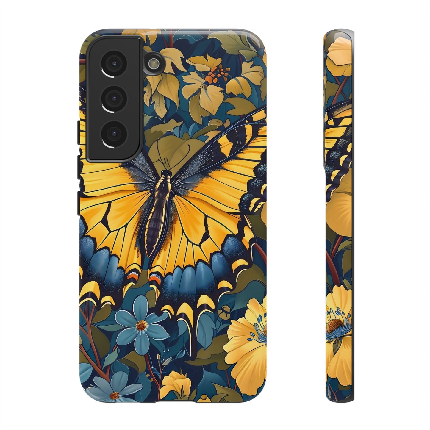 Colorful Butterfly Phone Case, Floral Design, Tough Cases, Protective Cover, Gifts for Nature Lovers, Birthday Present