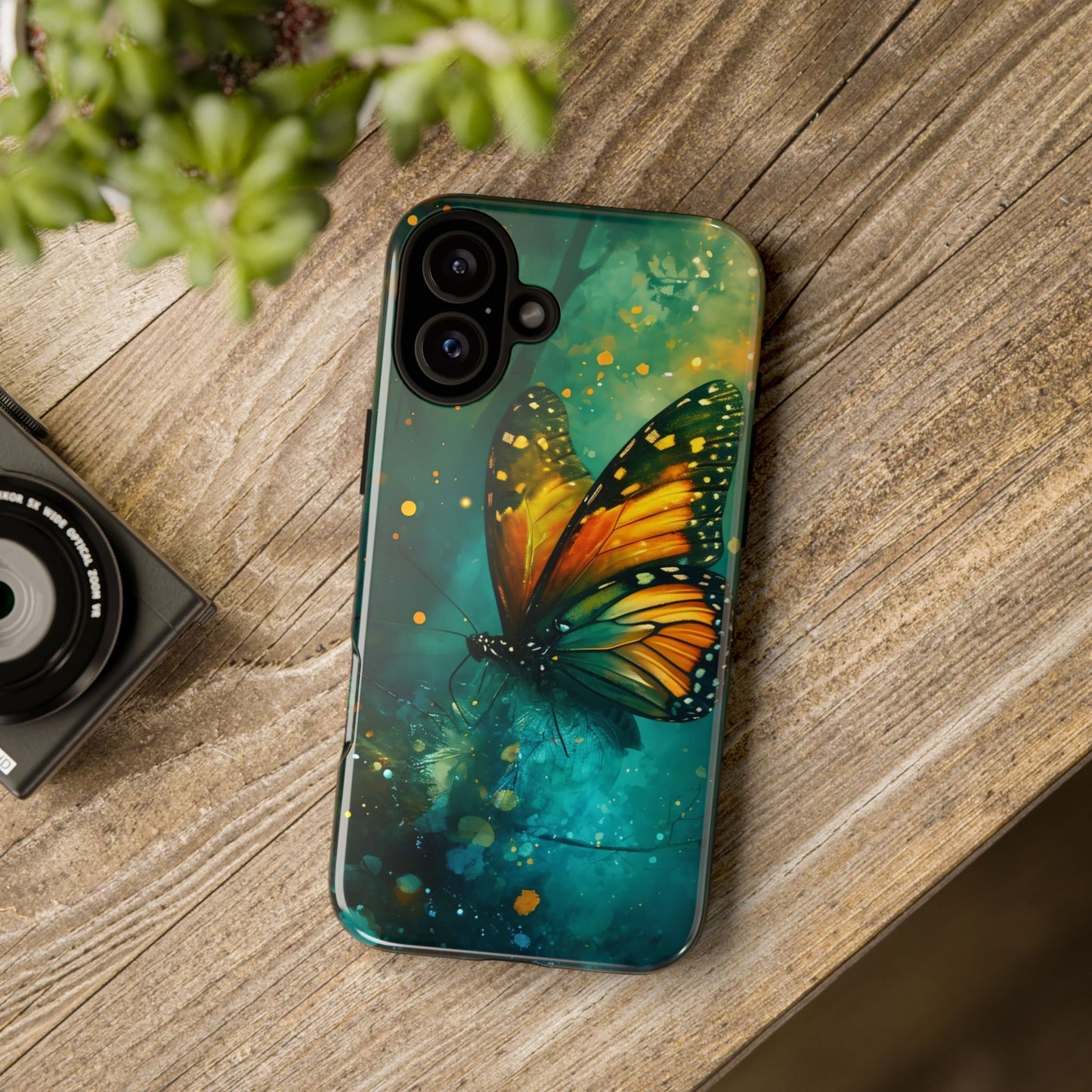 Colorful Butterfly Phone Case, Tough Cases for iPhone and Samsung, Cute Tech Accessories, Nature Lovers Gift, Vibrant Floral Design