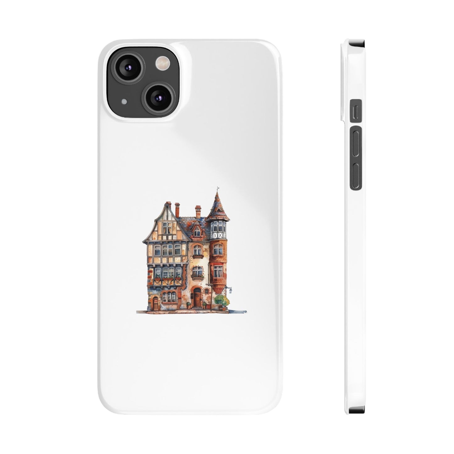 Charming House Design Slim Phone Cases - Perfect for Home Decor Lovers, Gifts, Phone Accessories, Unique, Personalized