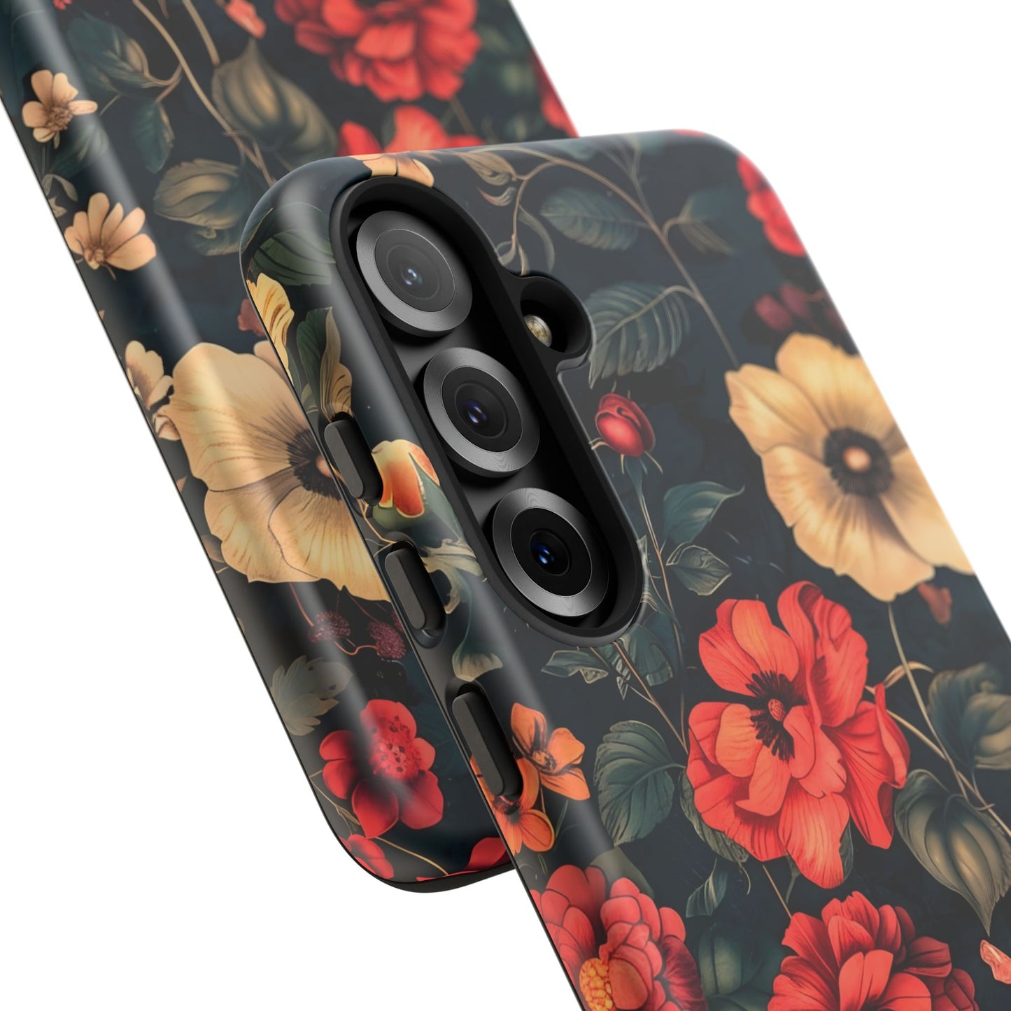 Floral Phone Case, Tough Cases, Flower Motif, Protective Cover, Gift for Her, Floral Design, Spring Accessory