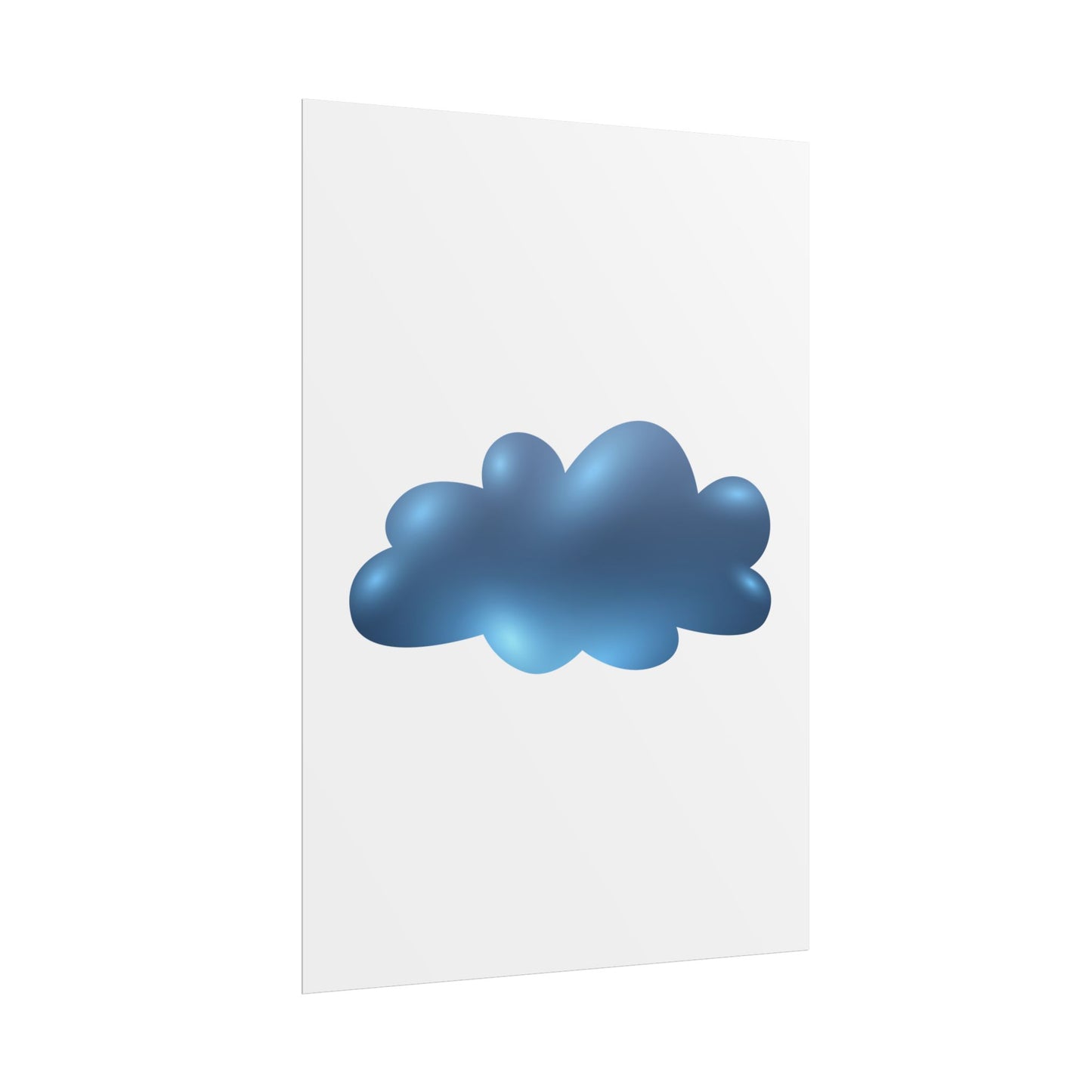 Blue Cloud Art Print, Minimalist Wall Decor, Kids Room Wall Art, Nursery Poster, Aesthetic Home Decor, Modern Art Print