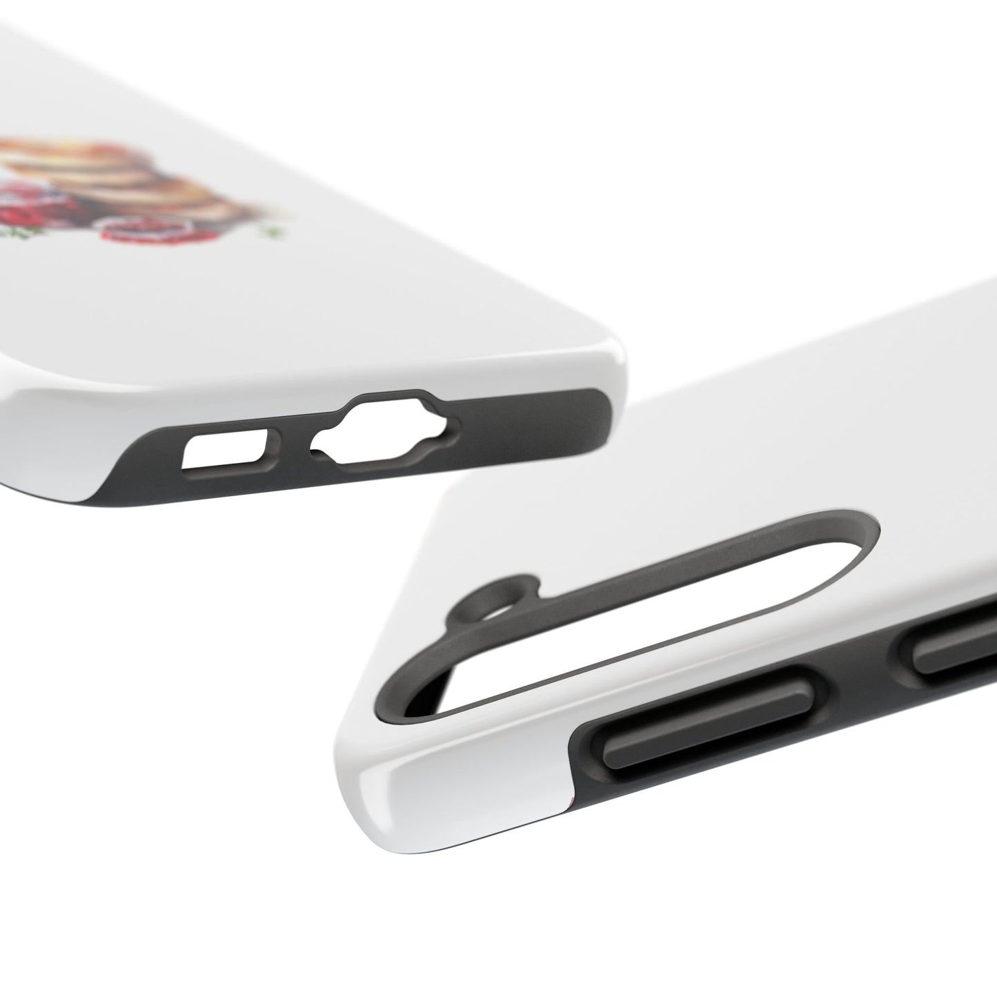 Artistic Bagel & Jam Phone Case - Tough, Durable Design for Food Lovers