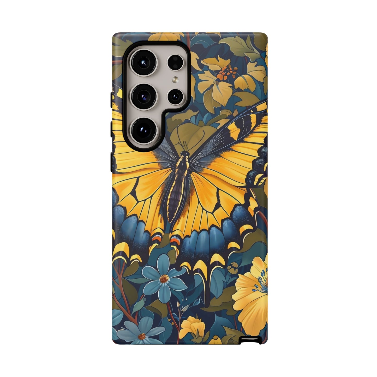 Colorful Butterfly Phone Case, Floral Design, Tough Cases, Protective Cover, Gifts for Nature Lovers, Birthday Present