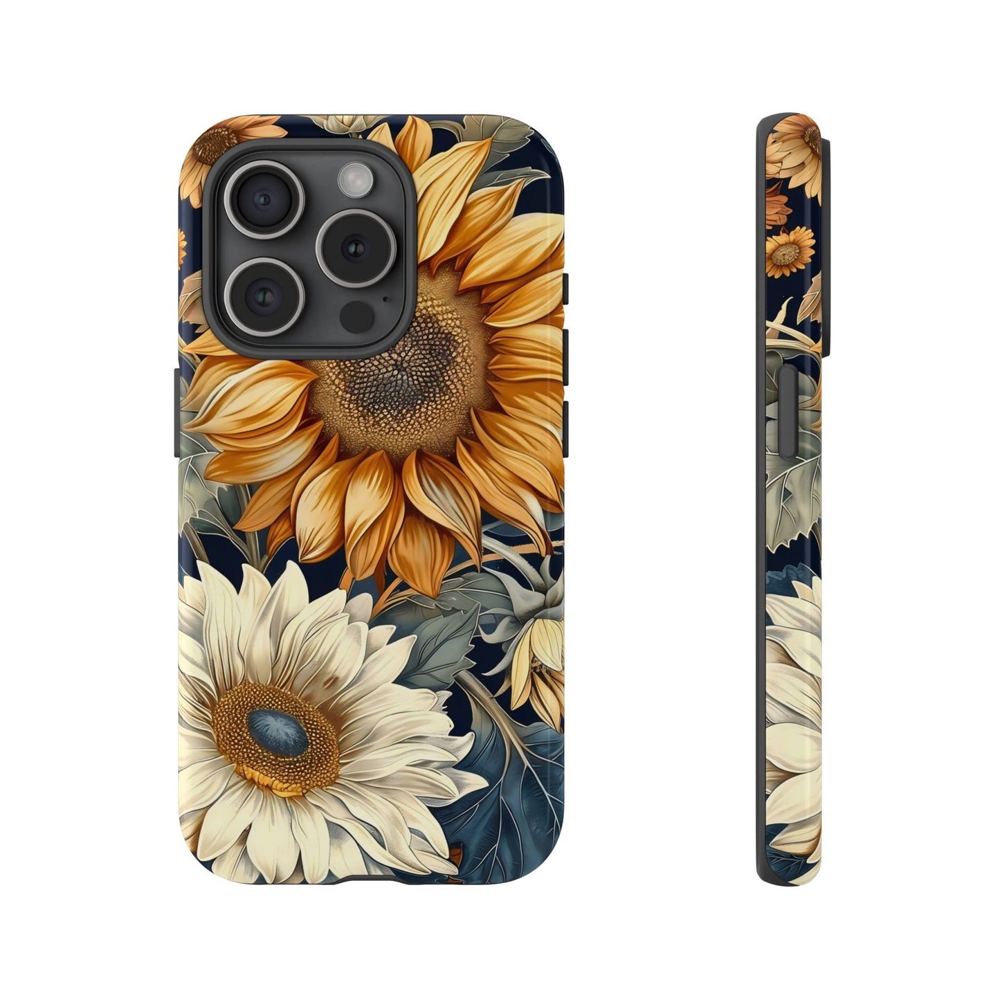 Sunflower Phone Case, Floral Tough Phone Cover, Gift for Nature Lovers, Phone Accessories, Sunflower Gifts