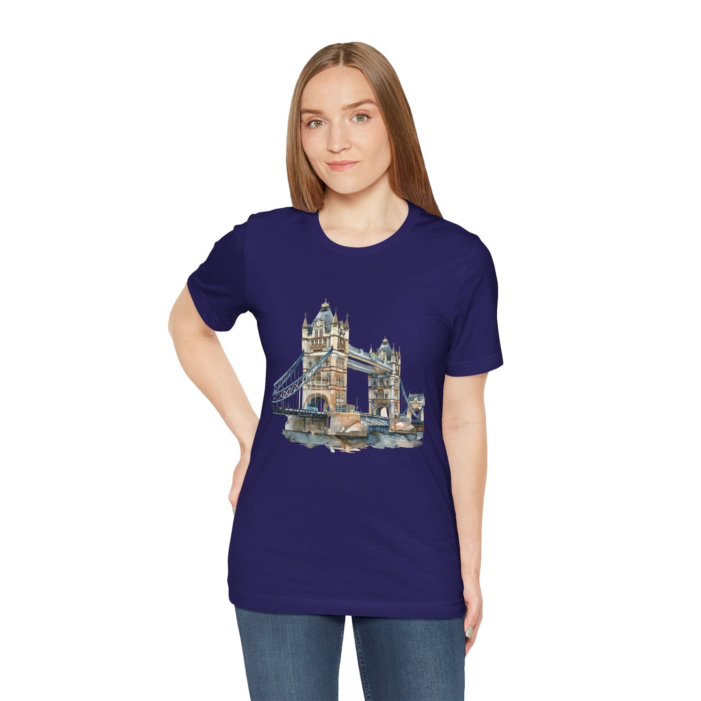 Unisex Jersey Short Sleeve Tee - London Bridge - Iconic Landmark and Historical Beauty