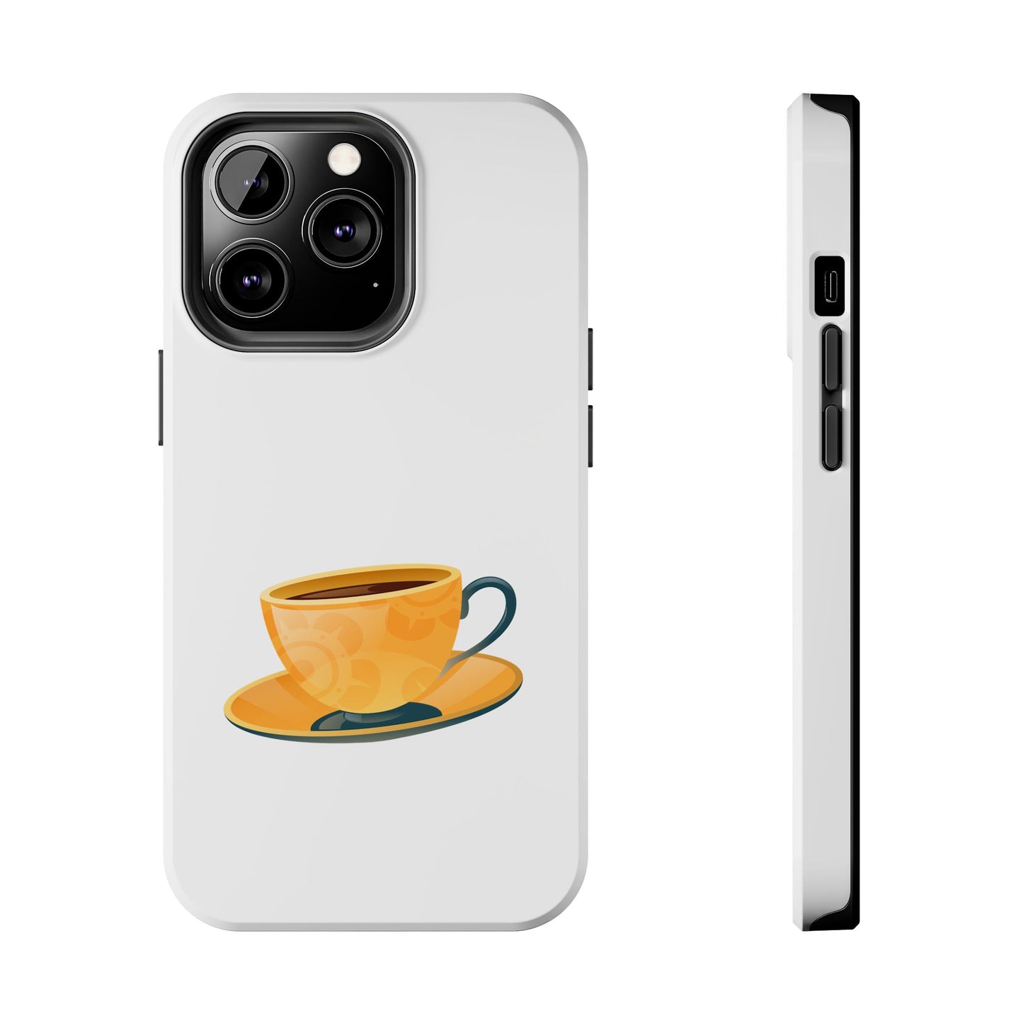 Stylish Tough Phone Case with Coffee Cup Design, Coffee Lover Gift, Phone Accessories for Fall, Cute Phone Cover, Durable Protection