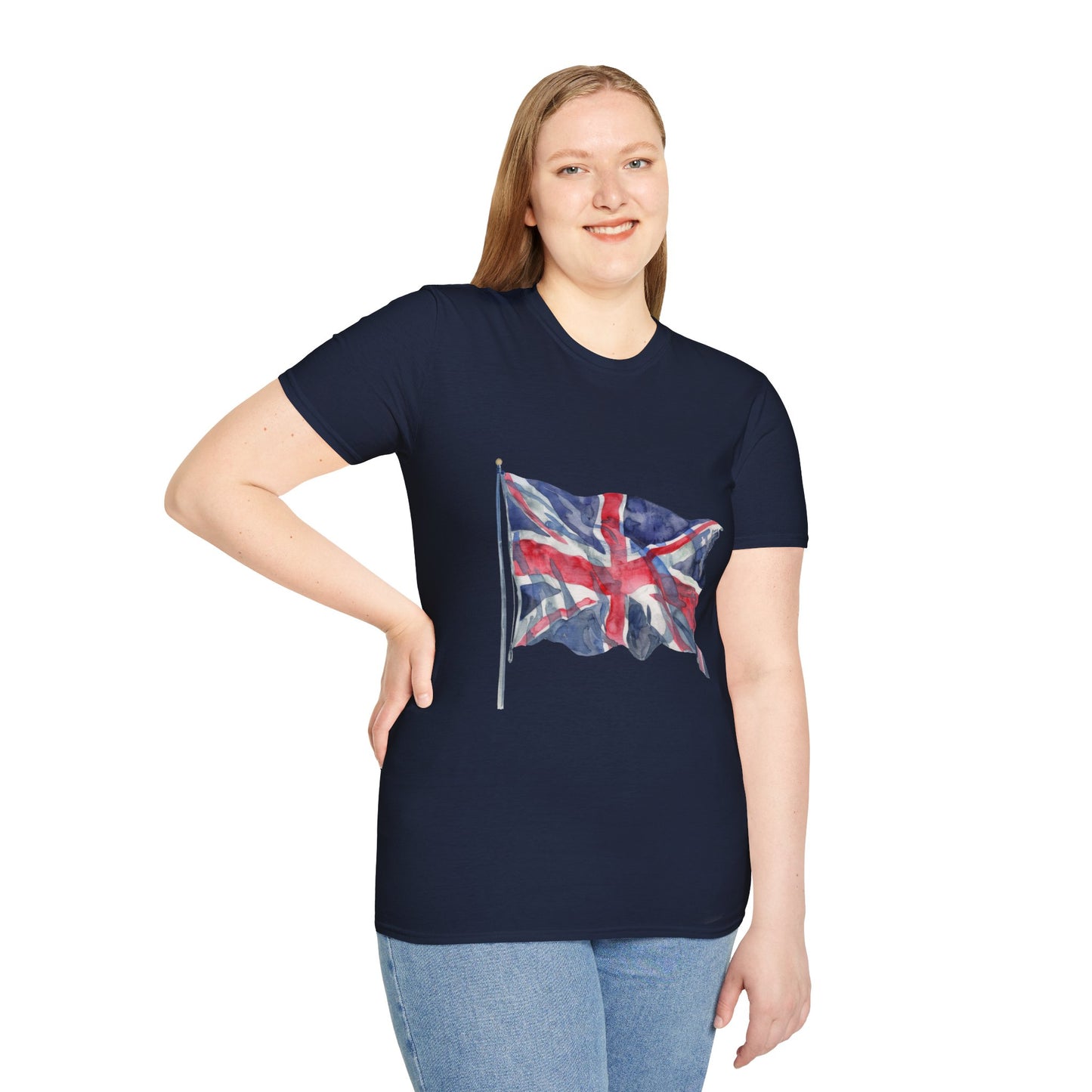 Unisex Softstyle T-Shirt - Waving Proud - The Union Jack Flag