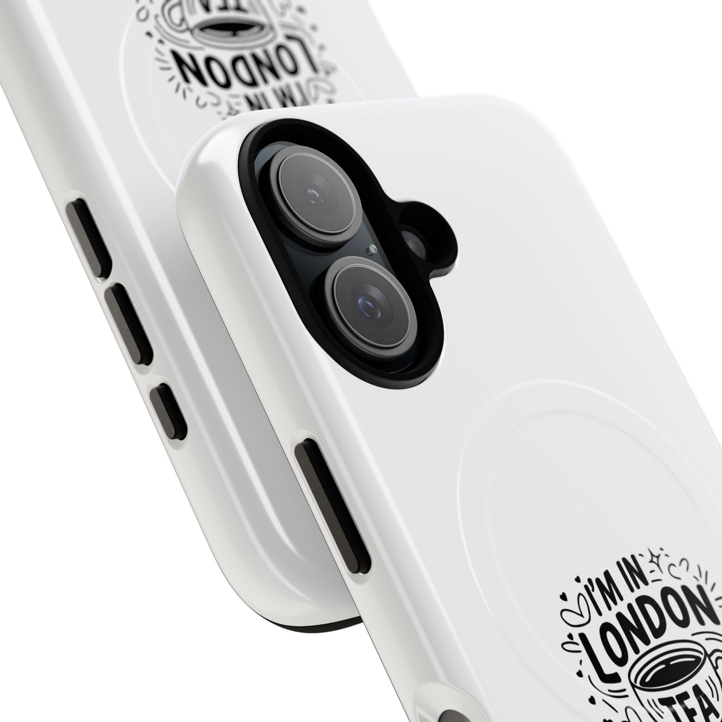 Magnetic Phone Case with London Tea Design, Tough Mobile Cover, Gift for Tea Lovers, Travel Accessory, Unique Phone Protector