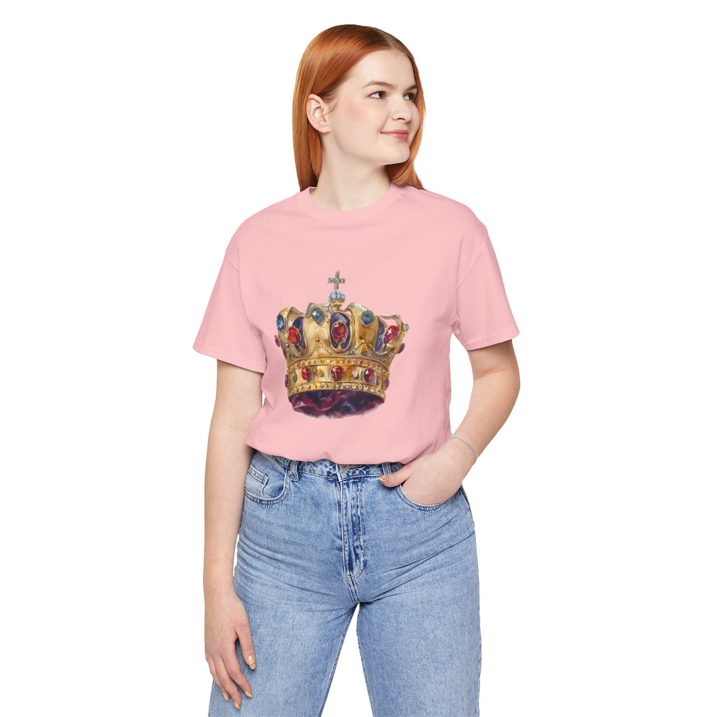 Unisex Jersey Short Sleeve Tee - British Royal Crown Design