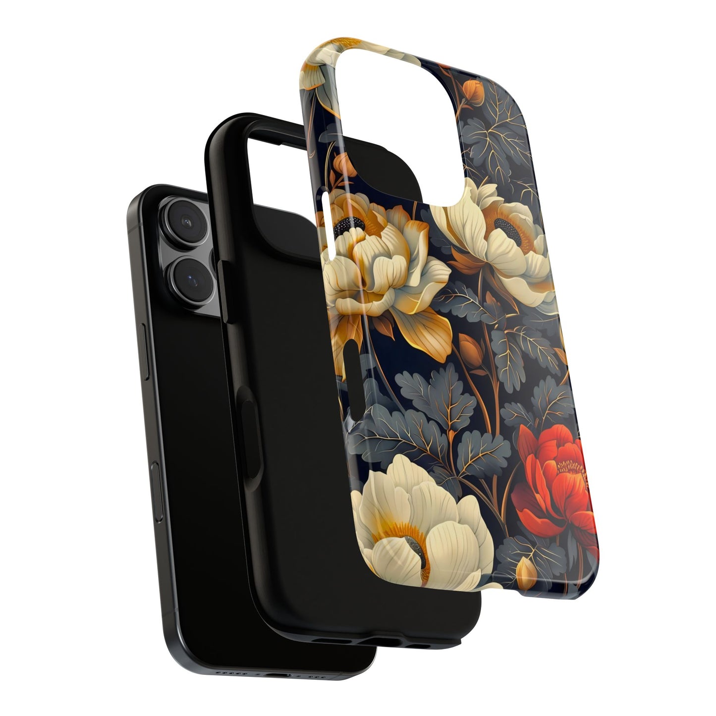 Floral Phone Case - Tough Cases, Stylish Mobile Cover, Flower Design, Holiday Gift, Trendy Accessory, Eco-Friendly Case