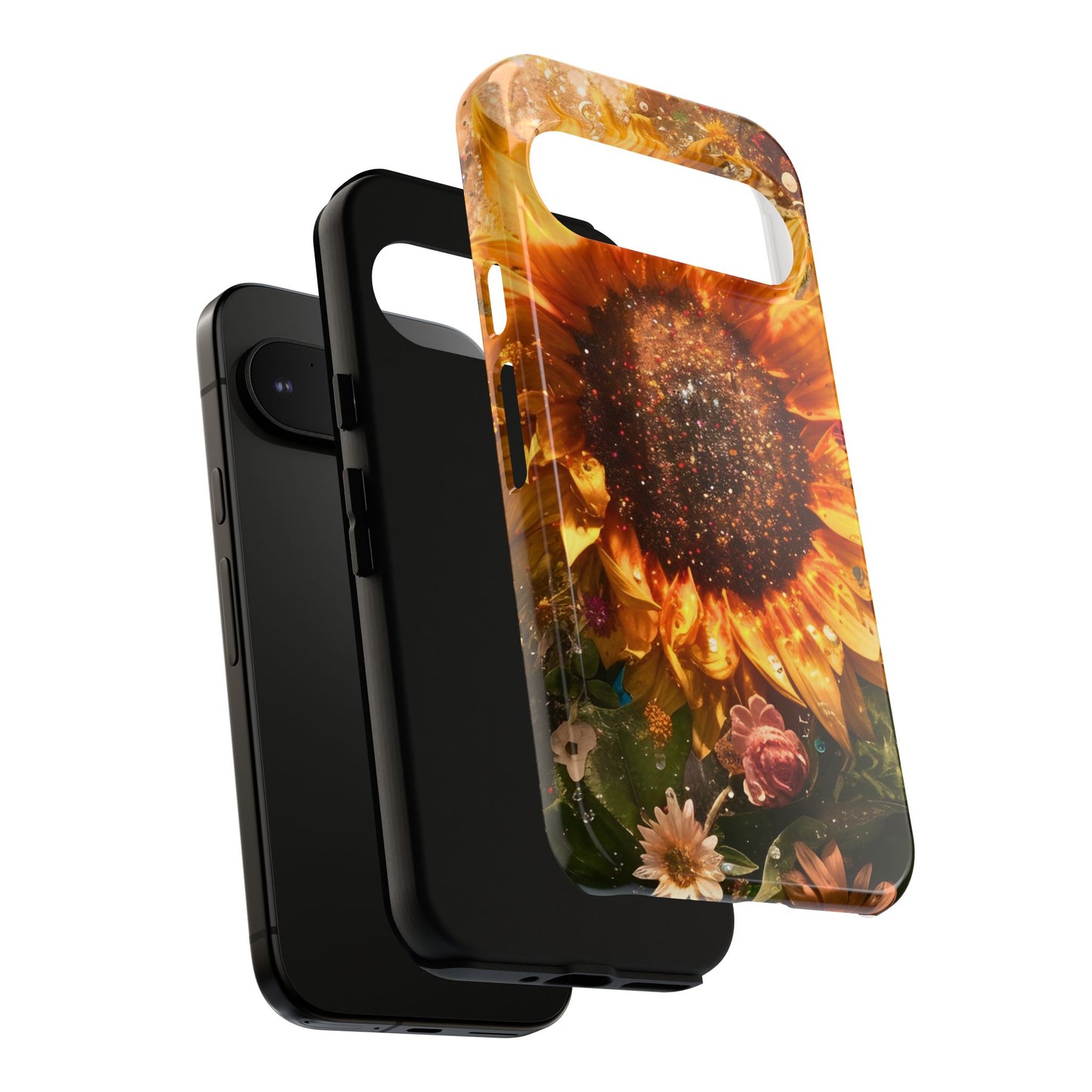 Vibrant Floral Phone Case - Tough Cases, Sunflower Design, Smartphone Cover, Summer Gift, Nature-Inspired Accessories