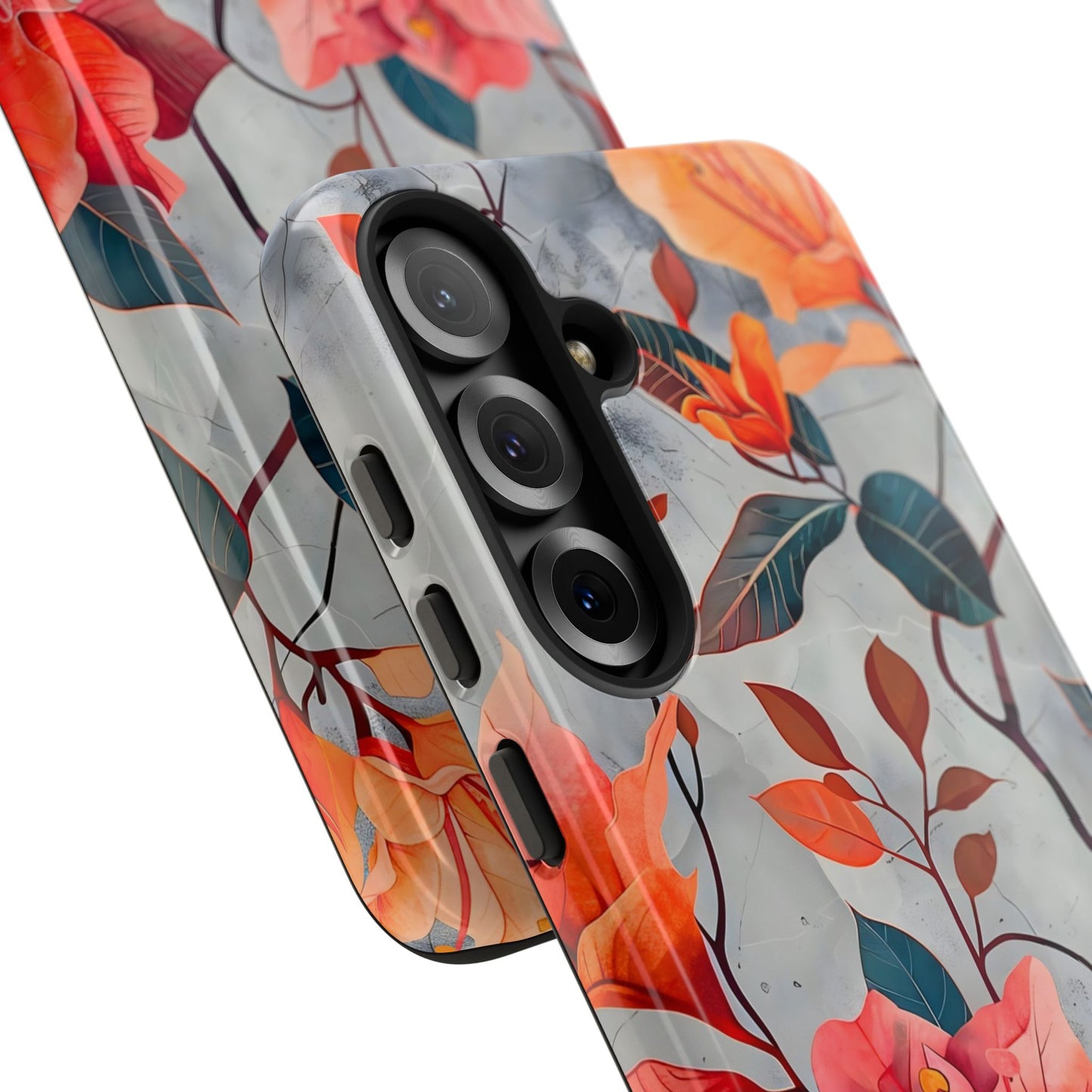 Floral Phone Case, Tough Cases, Flower Power, Gift for Her, Decorative Phone Cover, Trendy Accessories, Everyday Style