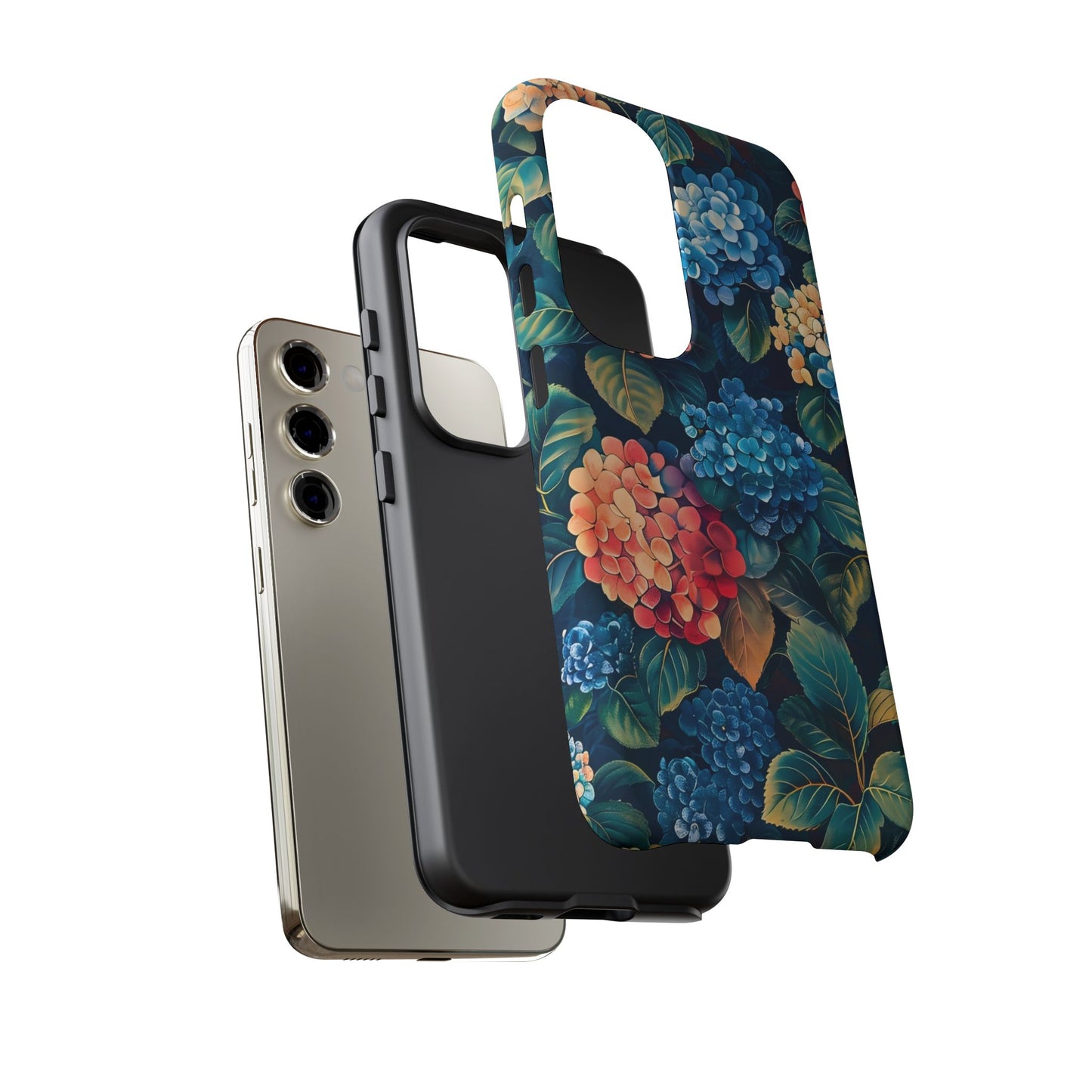 Floral Tough Phone Case, Durable Smartphone Cover, Flower Design, Gift for Her, Stylish Protection