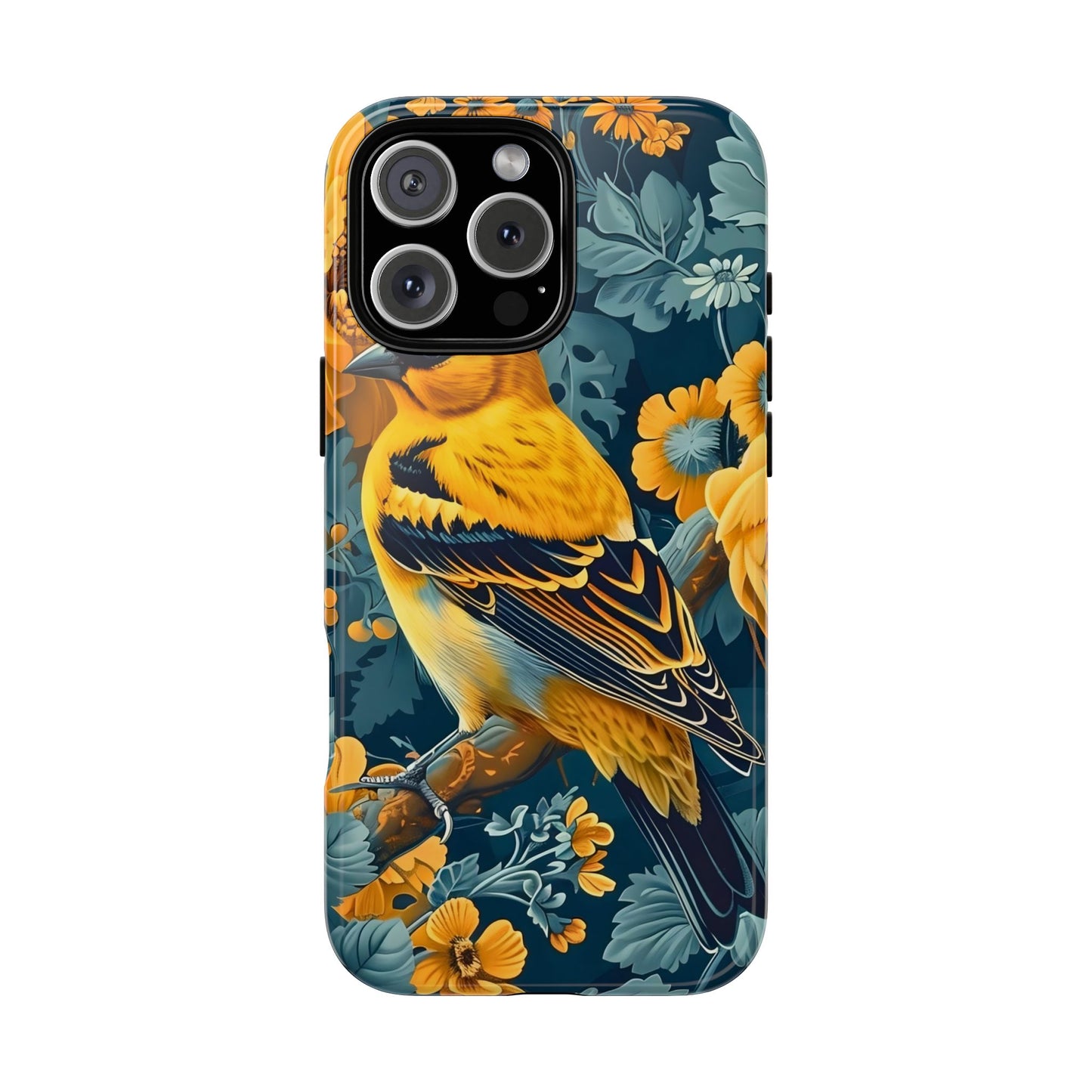 Colorful Bird Phone Case, Tough Phone Cover, Floral Phone Accessories, Nature Lover Gift, Unique Smartphone Case, Birthday Present