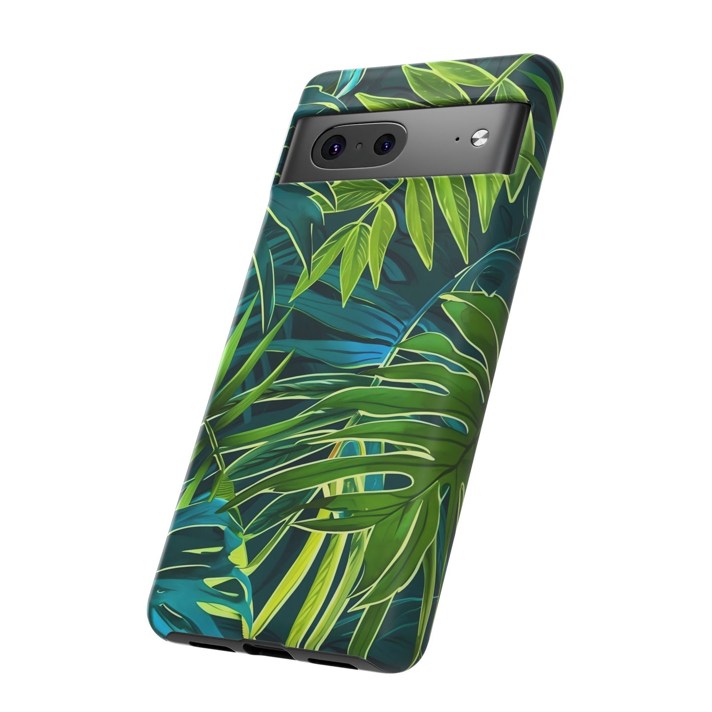 Tropical Phone Case - Durable Green Leaf Design, Eco-Friendly Gift, Trendy Accessory, Nature Lover's Case, Summer Vibes