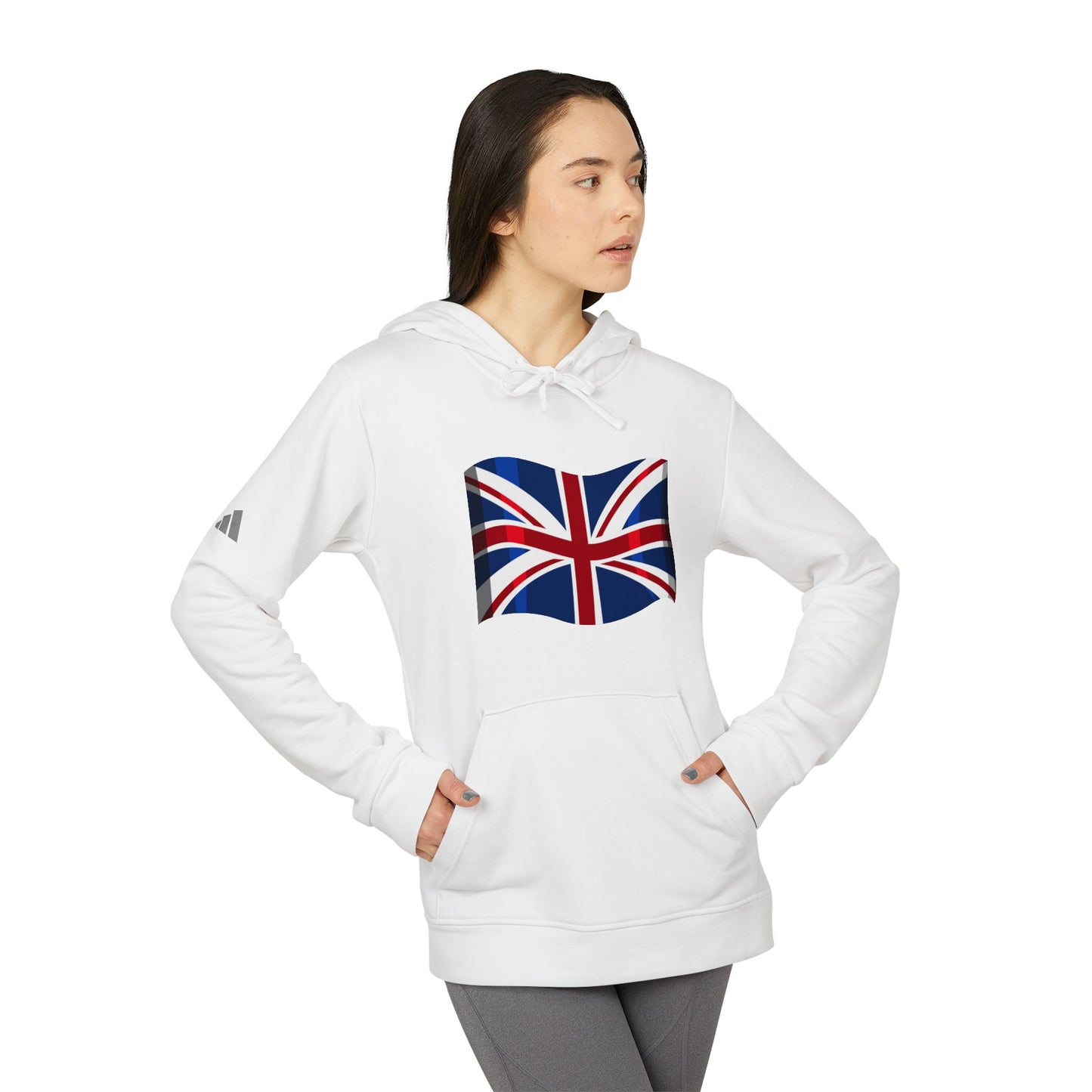 adidas Unisex Union Jack Fleece Hoodie - Classic UK Flag Design - Union Jack Symbol