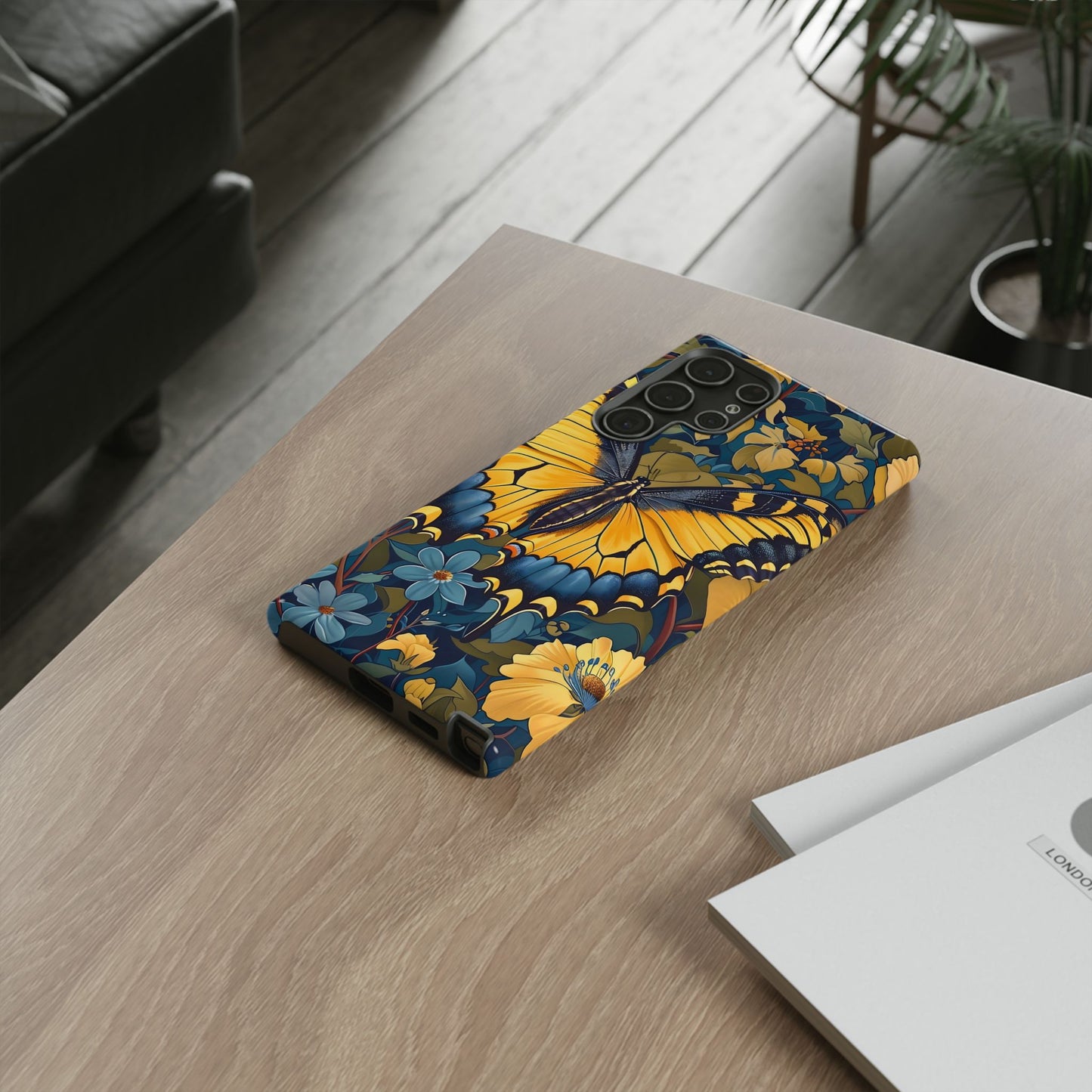 Colorful Butterfly Phone Case, Floral Design, Tough Cases, Protective Cover, Gifts for Nature Lovers, Birthday Present