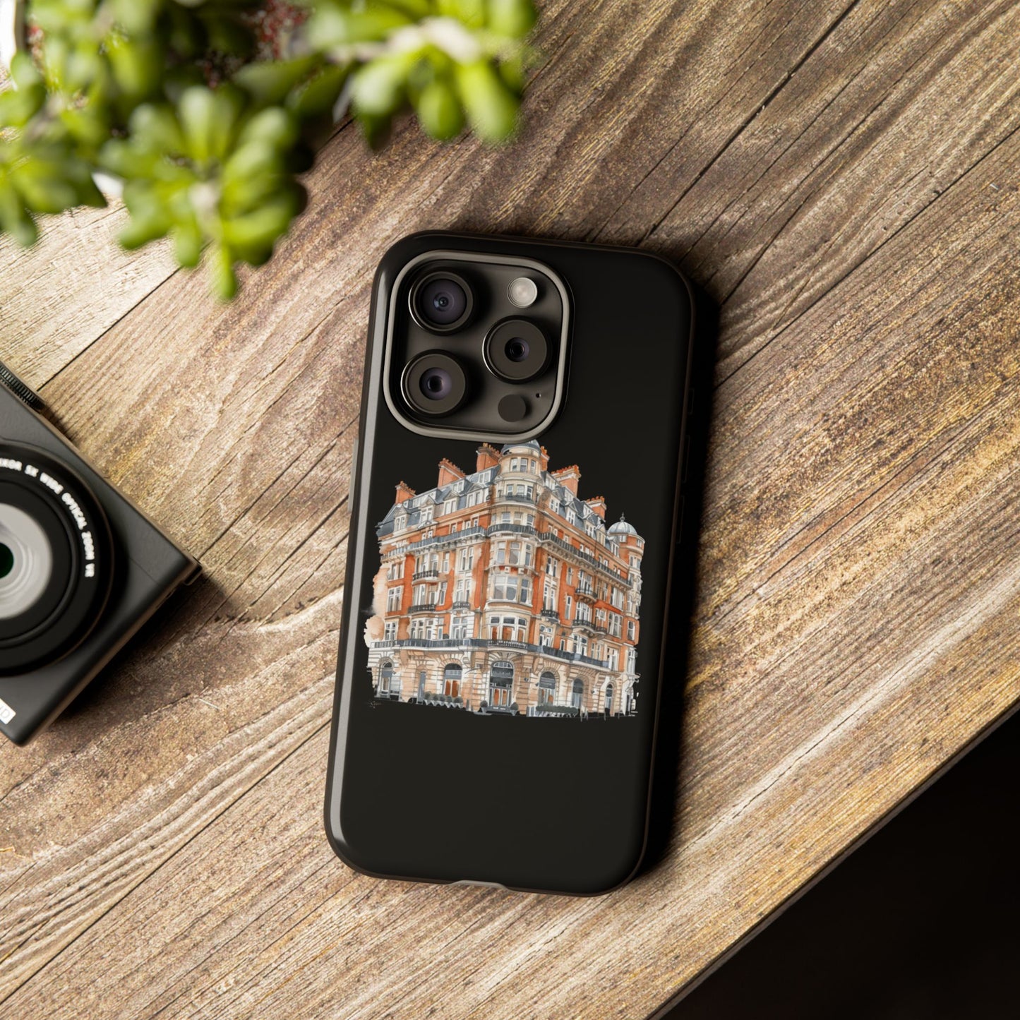 Cityscape Phone Case, Tough Phone Cover, Urban Art Case, Vintage Architecture Design, Gift for Travelers, Stylish Phone Accessory