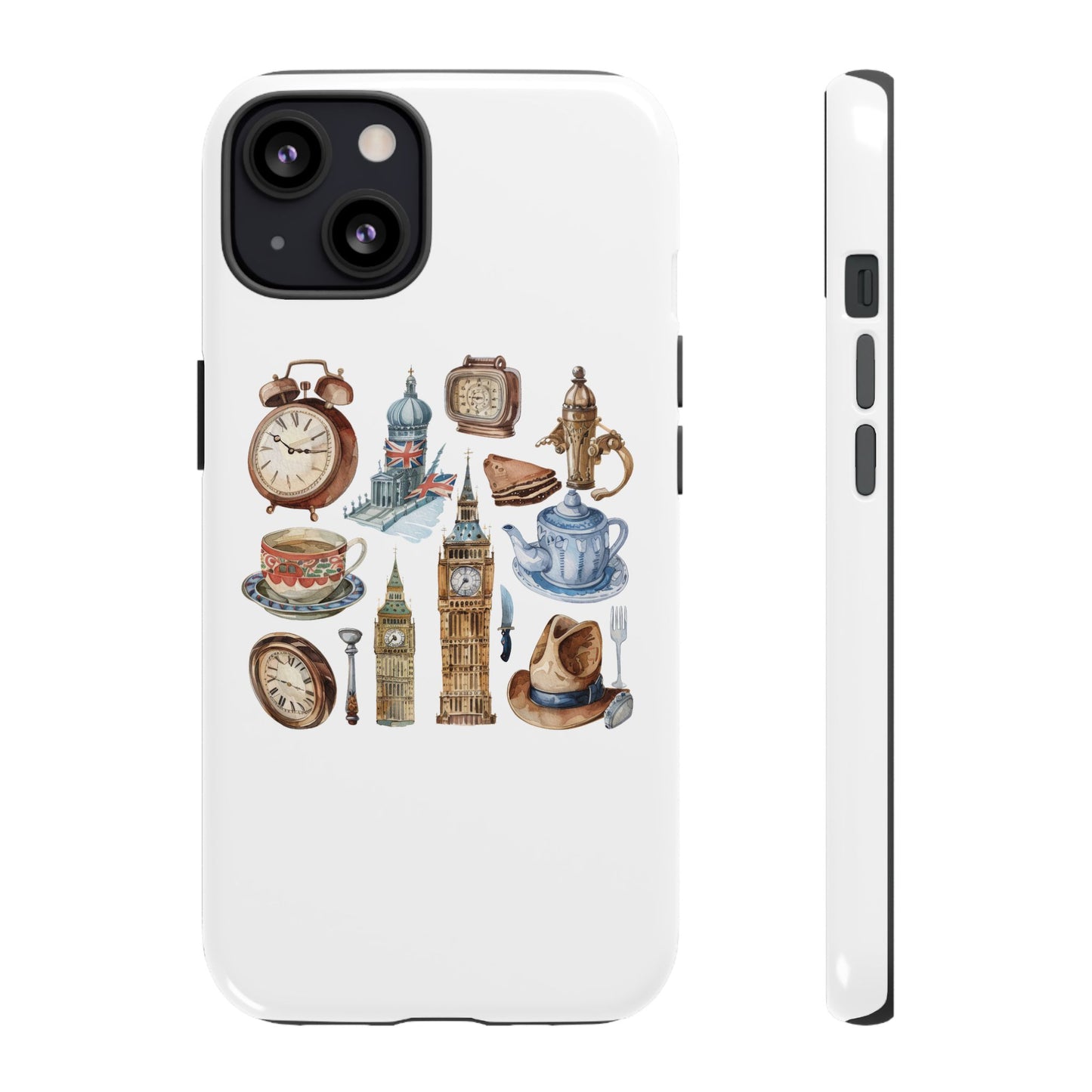 Vintage Illustrative Phone Case, Whimsical Tough Phone Cover, Gifts for Her, Unique Cell Phone Accessory