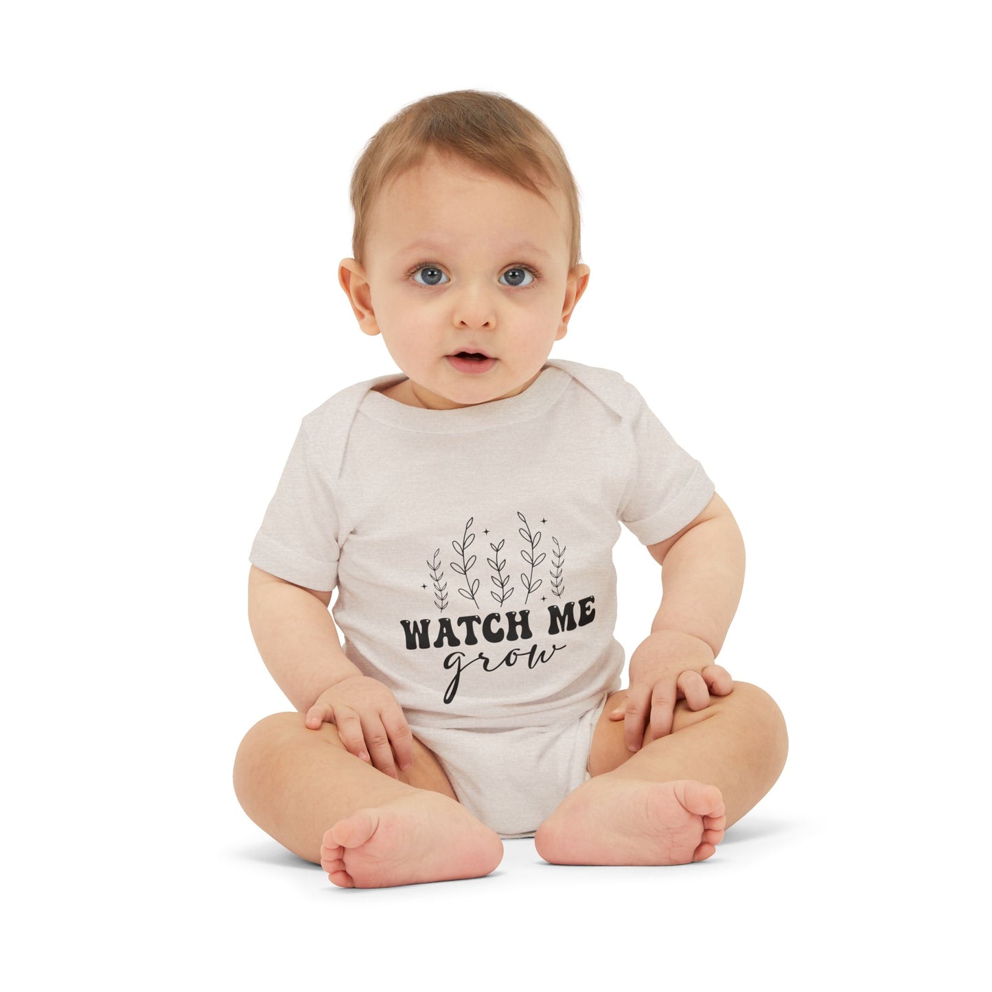 Cute Infant Jersey One Piece - "Watch Me Grow" Bodysuit for Newborns
