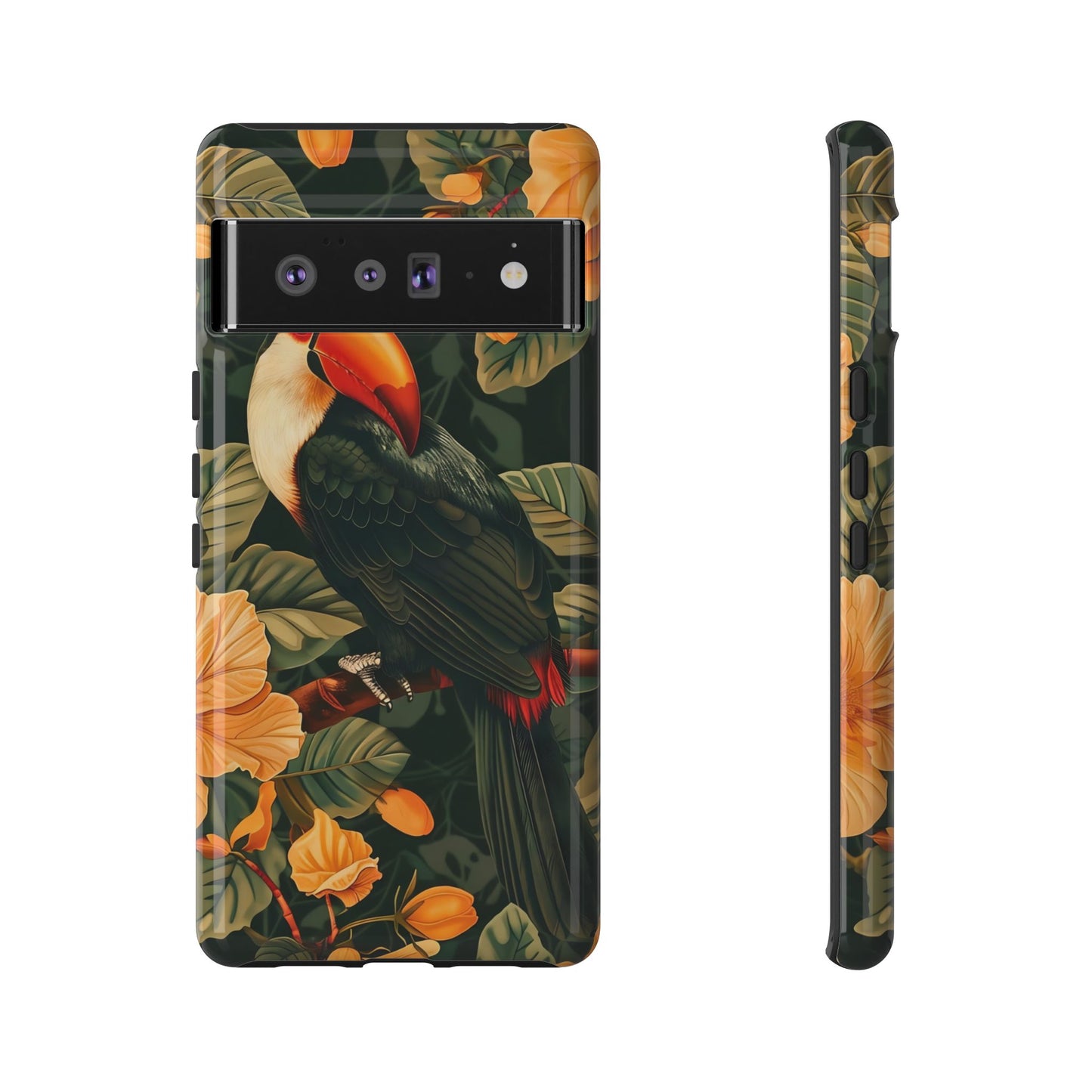 Tropical Toucan Phone Case, Exotic Bird Cover, Nature Lover Gift, Eco-Friendly Design, Customizable Tech Accessory