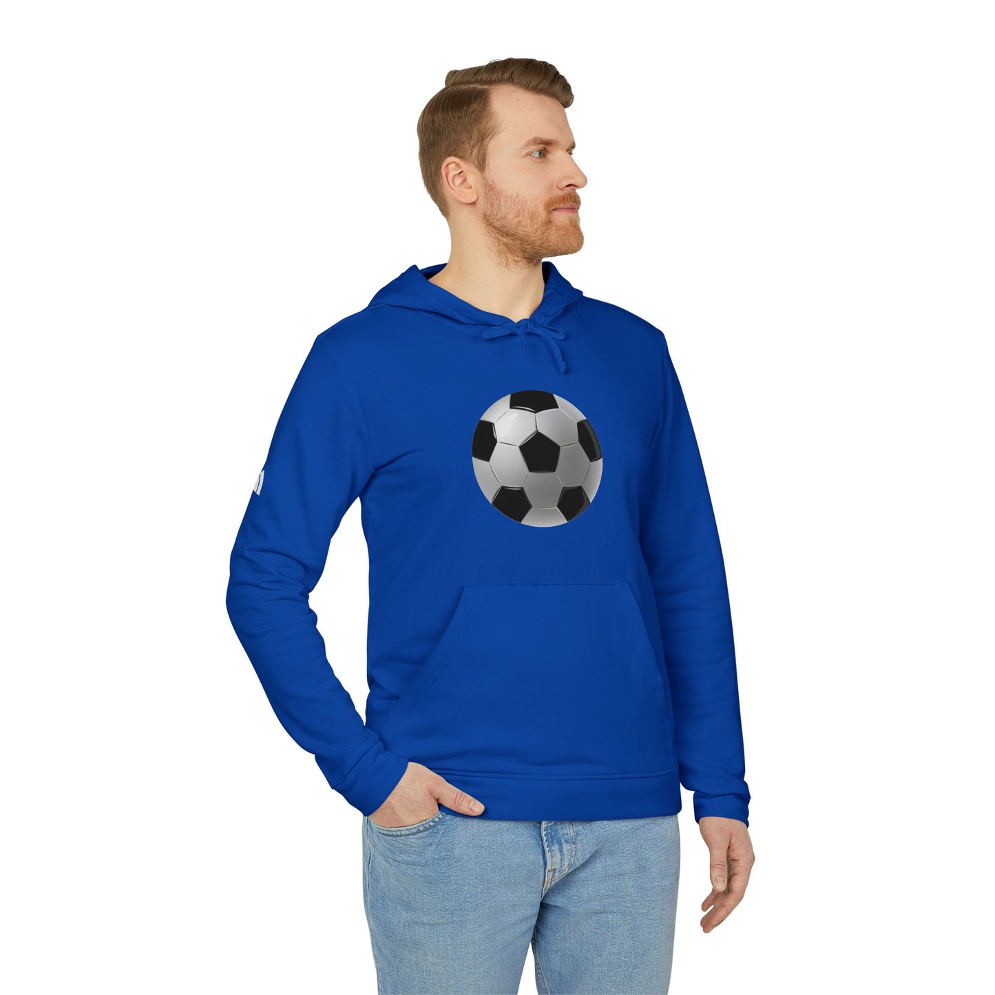 adidas Unisex Fleece Hoodie - Dynamic Football Design - Sports Passion and Energy